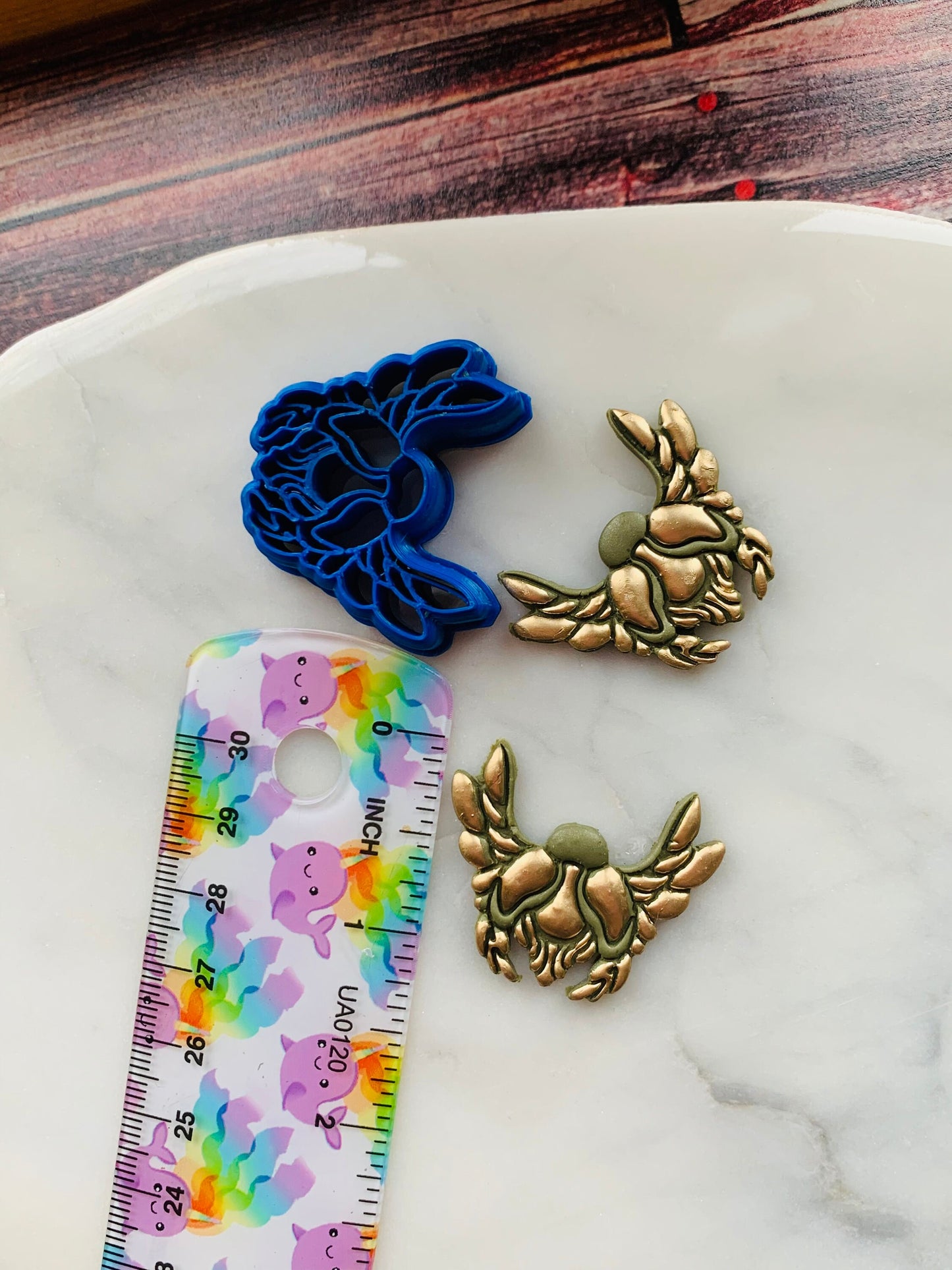 Intricate Spread Beetle - Sharp Embossed Earring Clay Cutter