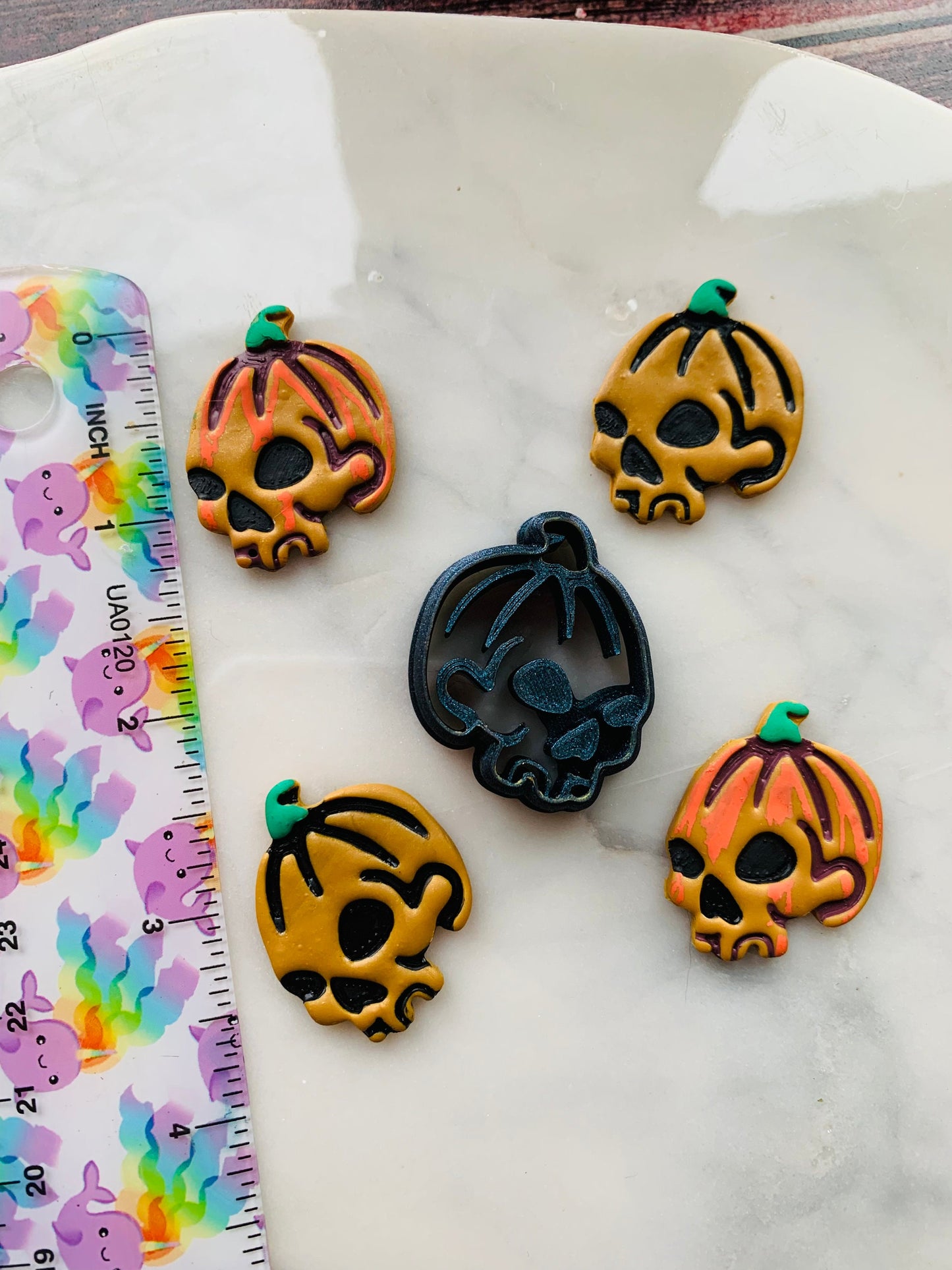Jack O’ Lantern Pumpkin Skull - Embossed Sharp Clay Cutter