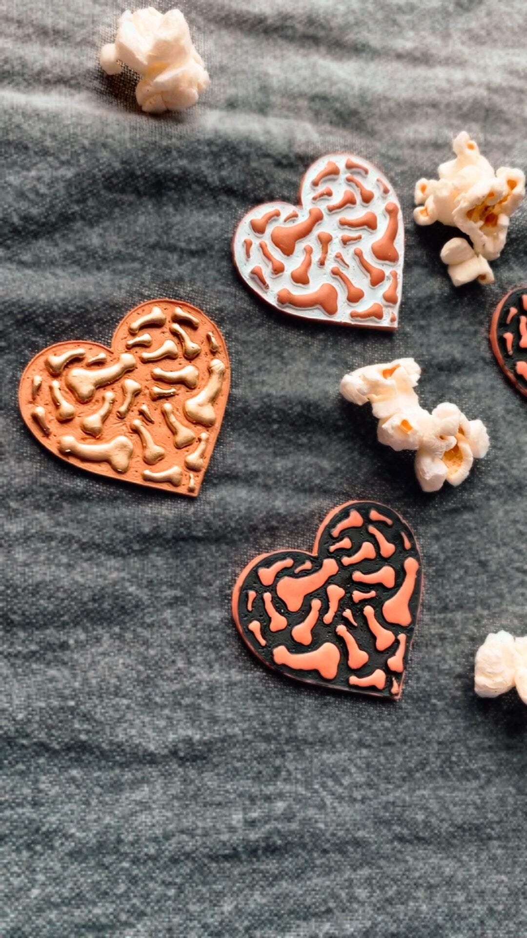 Heart Full of Dicks Earring Embossed Sharp Clay Cutter