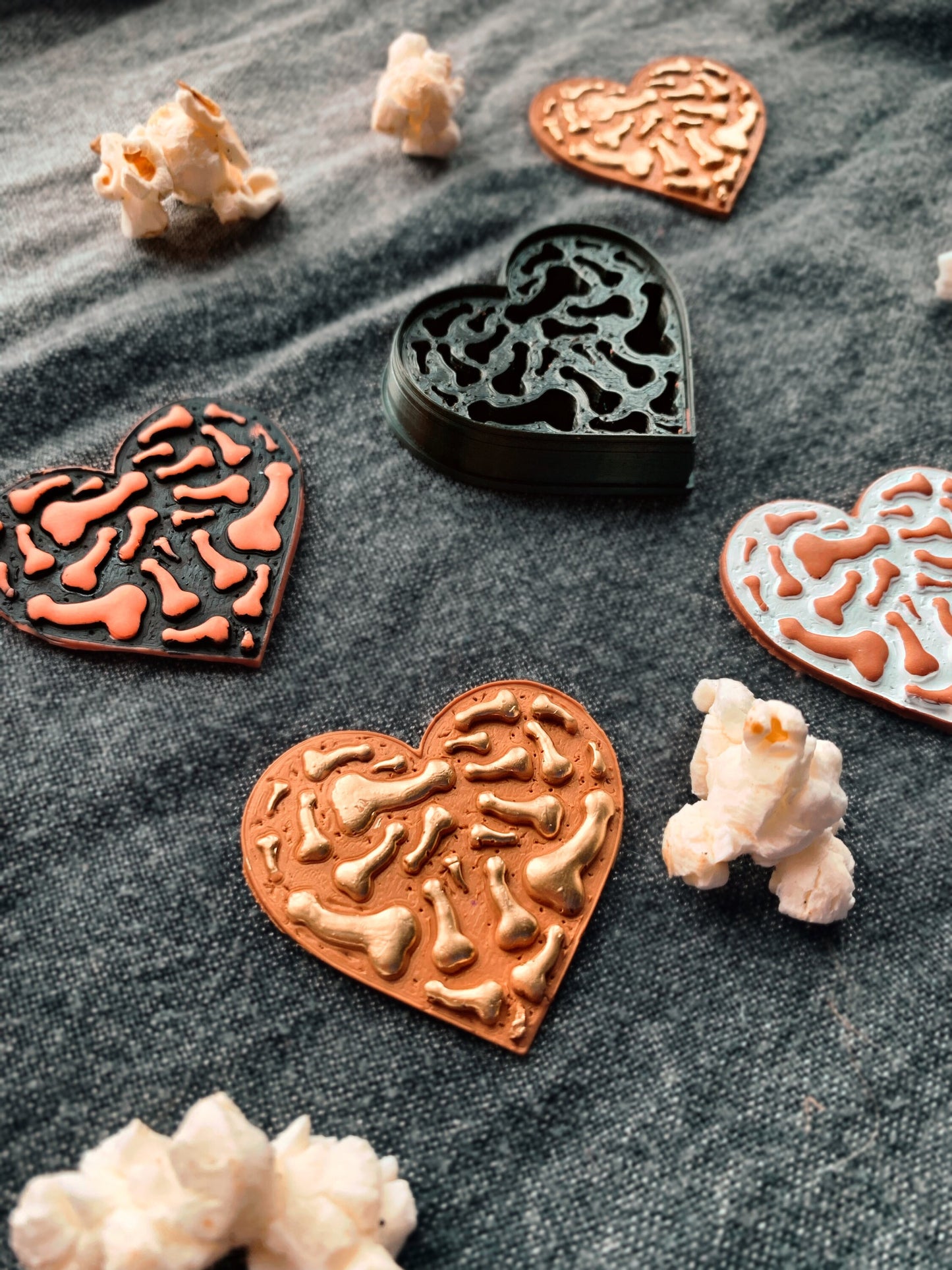 Heart Full of Dicks Earring Embossed Sharp Clay Cutter