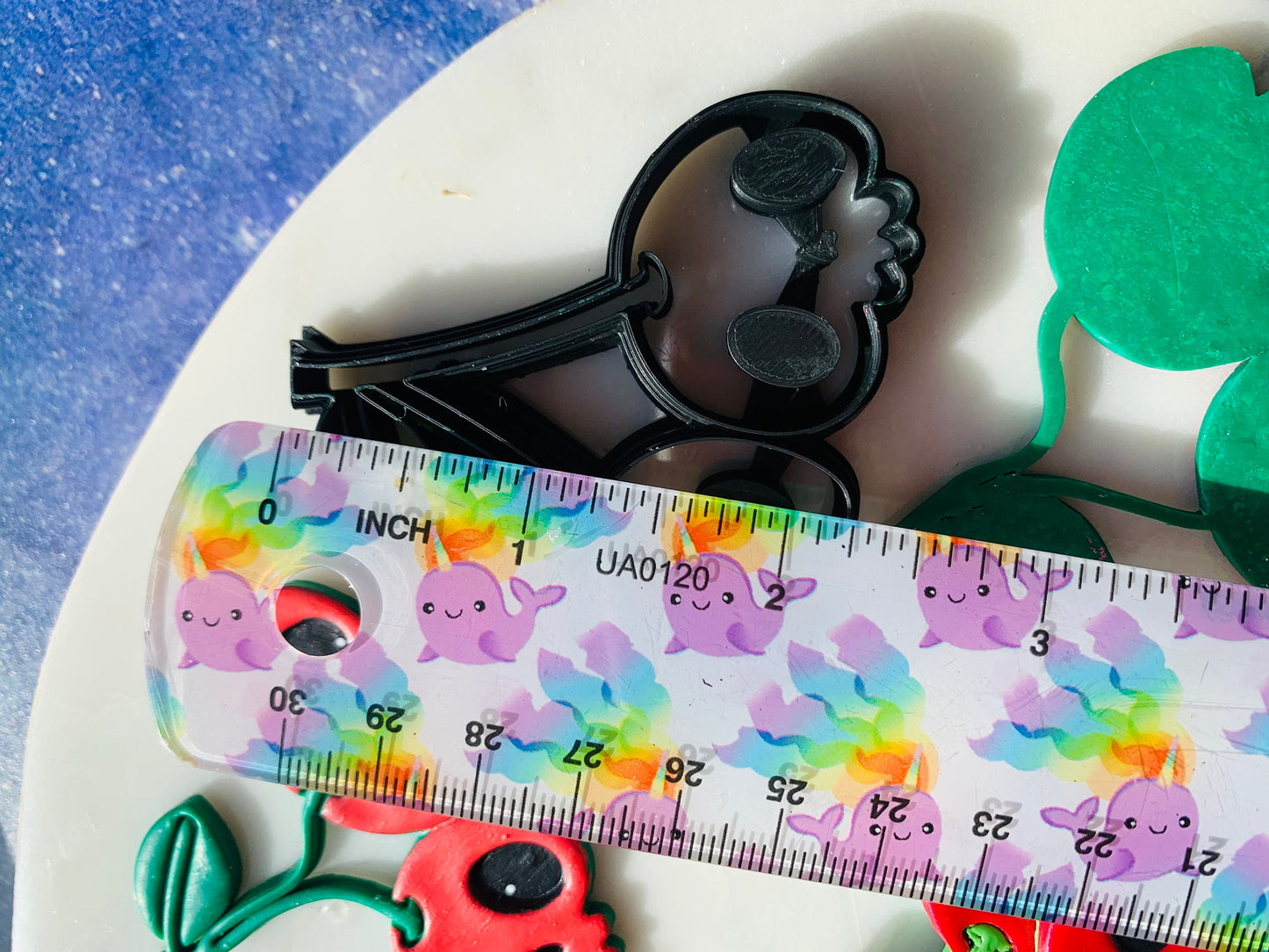 Large Chibi Skull Cherries - Embossed Sharp Clay Cutter