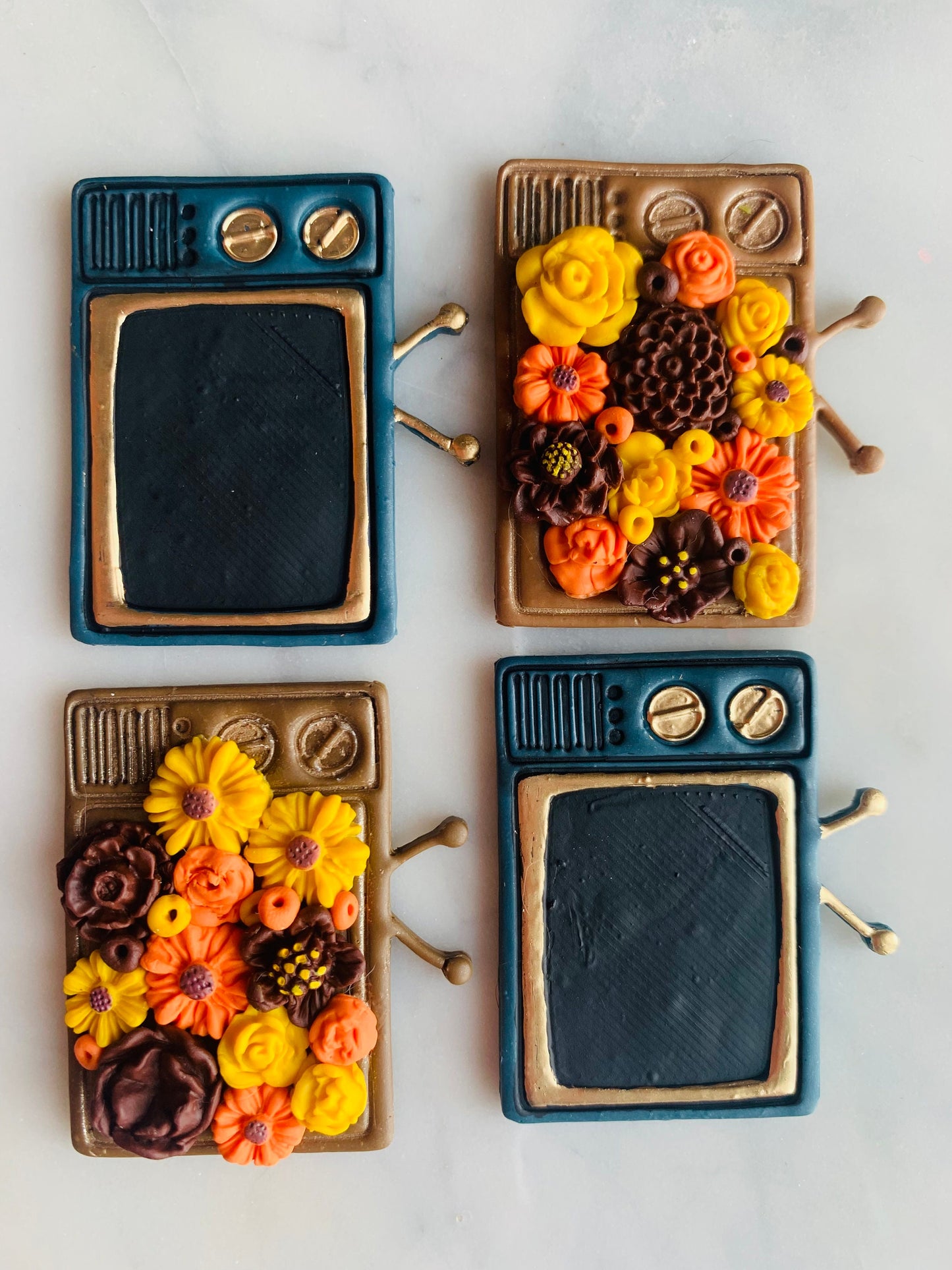 SCREEN Cutout for Retro Vintage Box Television TV Sharp Clay Cutter