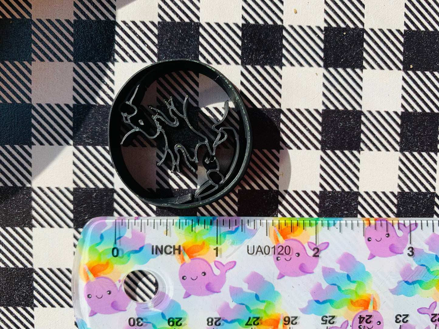 Double Rat or Mouse Yin Yang Sideview - Embossed Sharp Clay Cutter