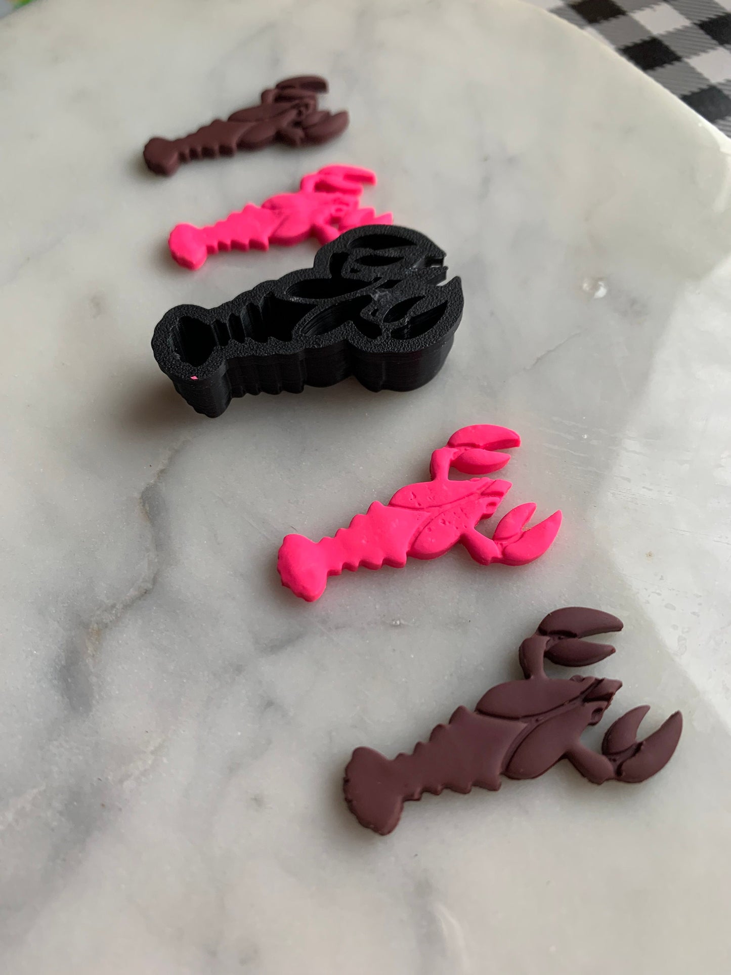 Detailed Little Crayfish Crawfish - Embossed Sharp Cutter for Clay