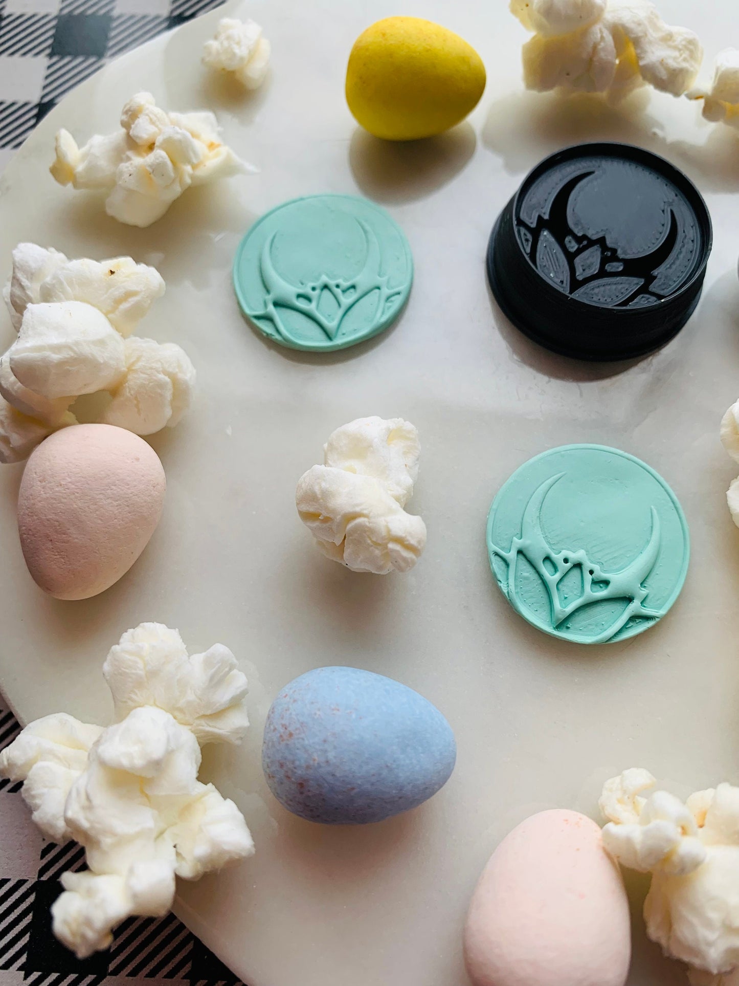 Lotus Flower with Crescent Moon 25mm Earring Embossed Sharp Clay Cutters