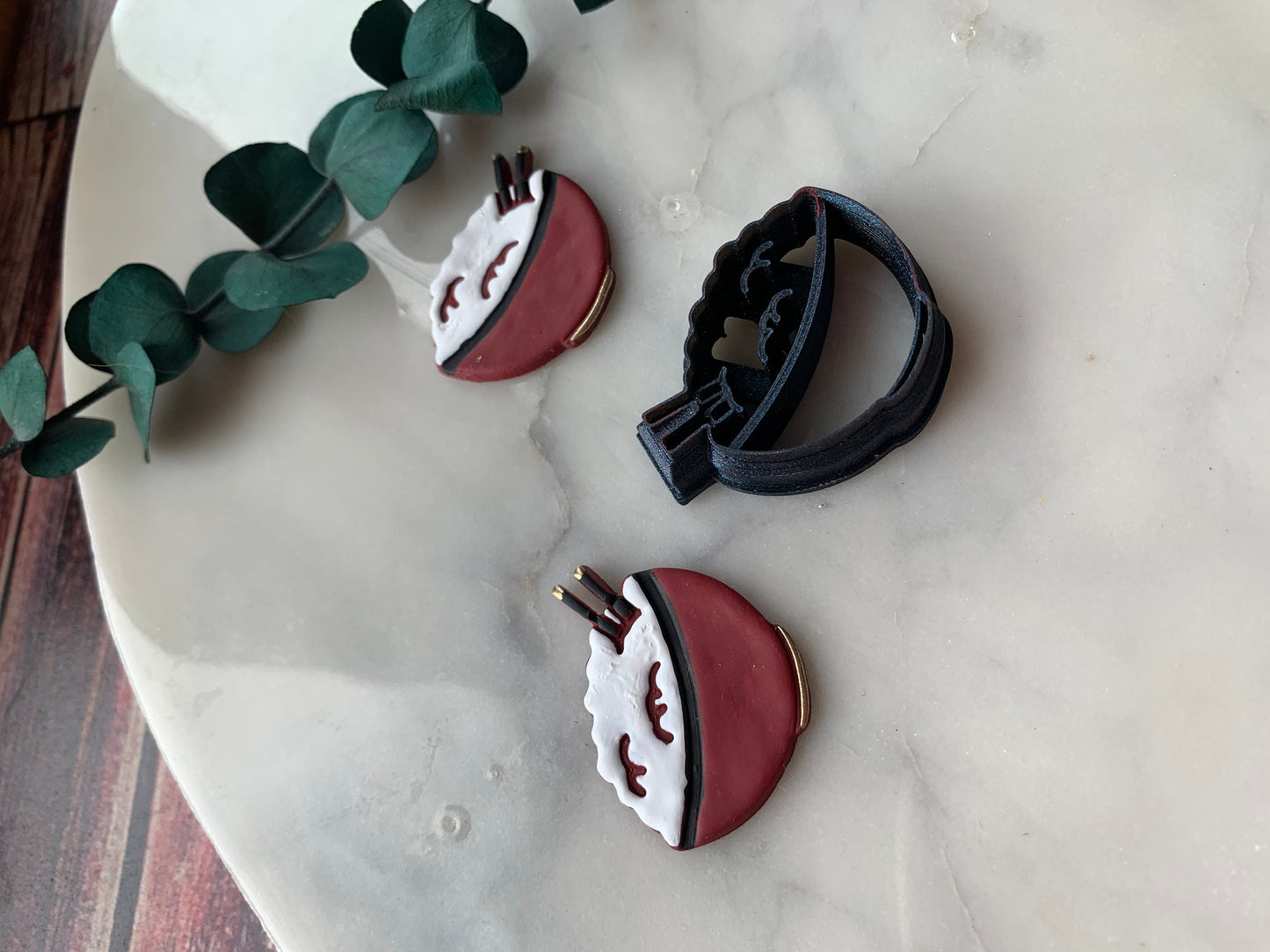 Bowl of Food with Chopsticks - Embossed Sharp Clay Cutter