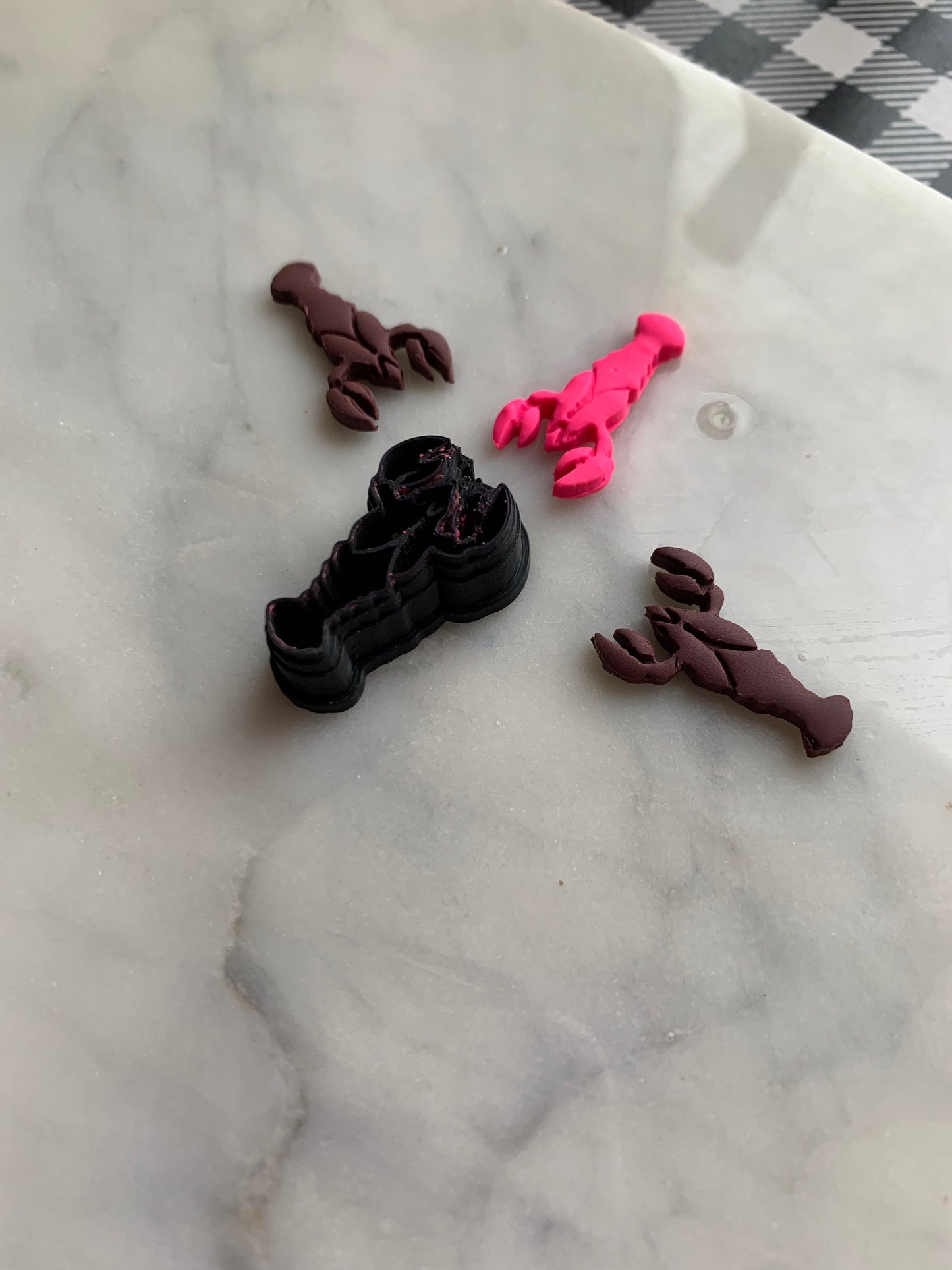 Detailed Tiny Crayfish Crawfish - Embossed Sharp Cutter for Clay