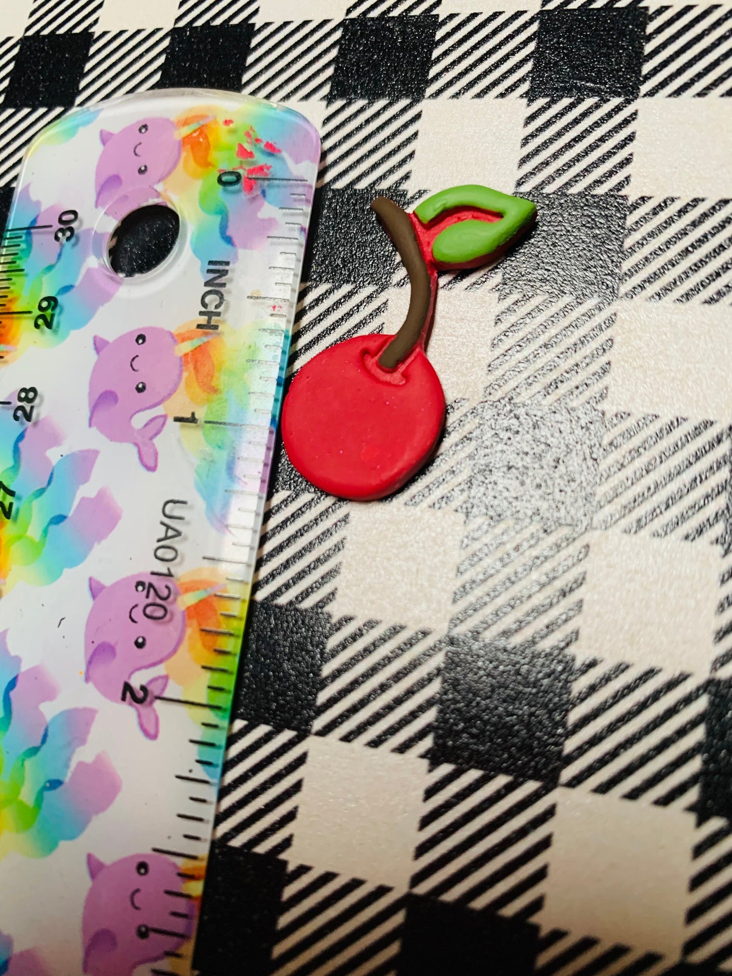Simple Cherry Cherries, Earring Sized - Sharp Polymer Clay Cutter with Etching Details