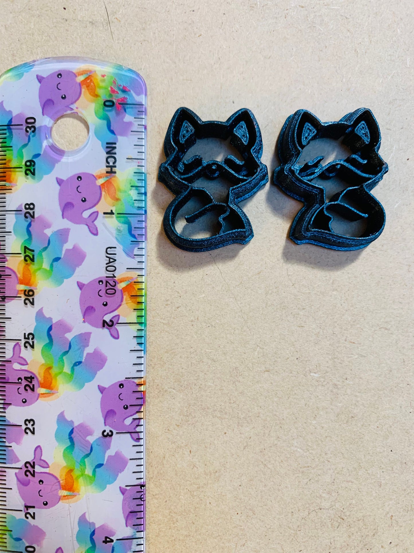 Fox - Sharp Polymer Clay Cutter with Detailed Lines