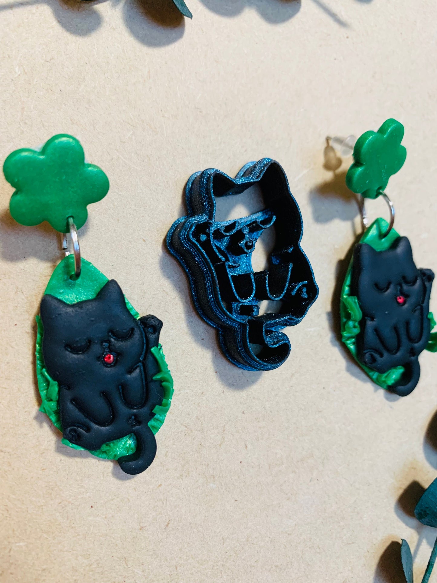 Cat Licking Butthole - Sharp Polymer Clay Cutter with Detailed Lines