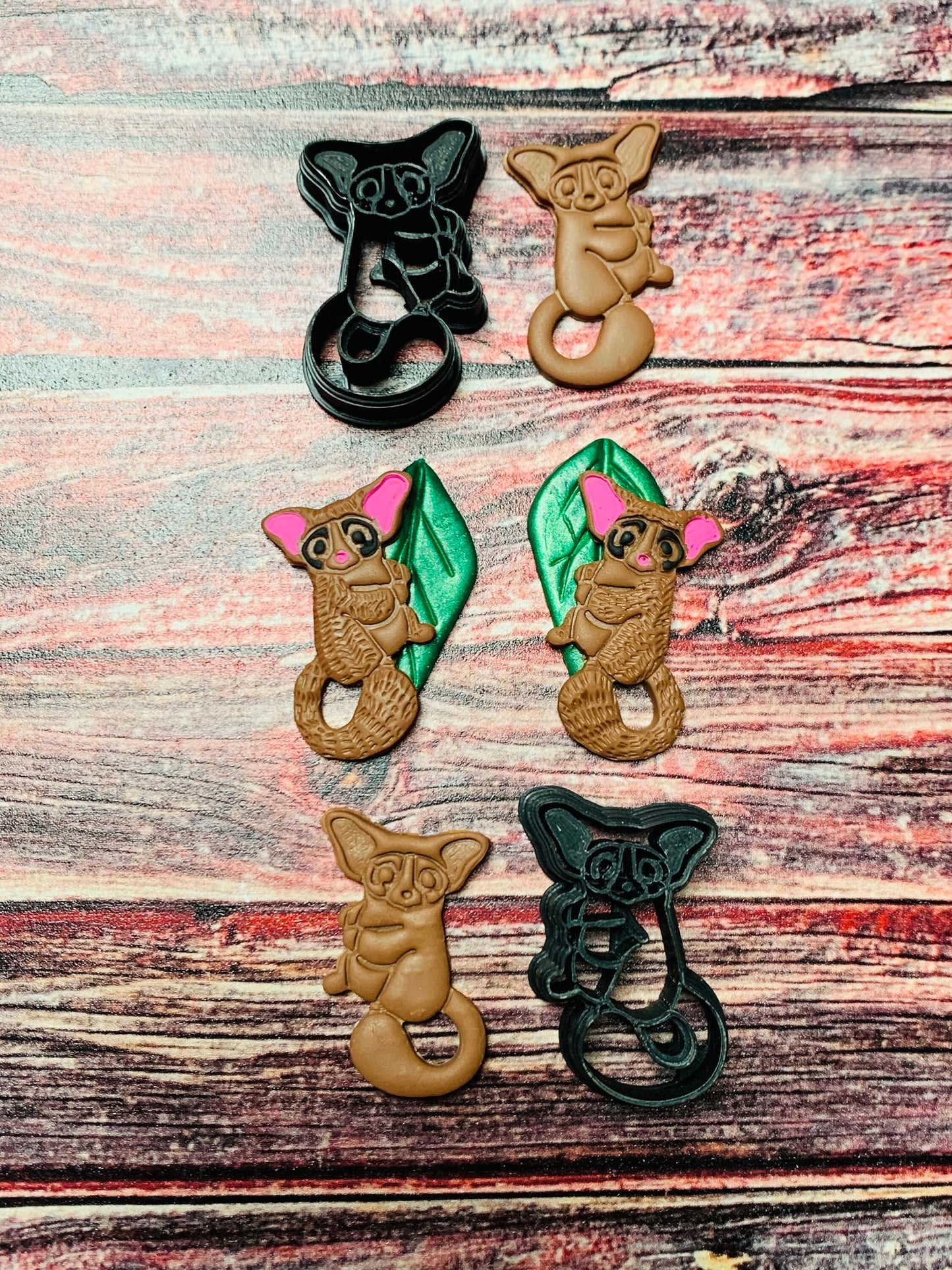 Bush Baby Sharp Polymer Clay Cutter with Detailed Lines