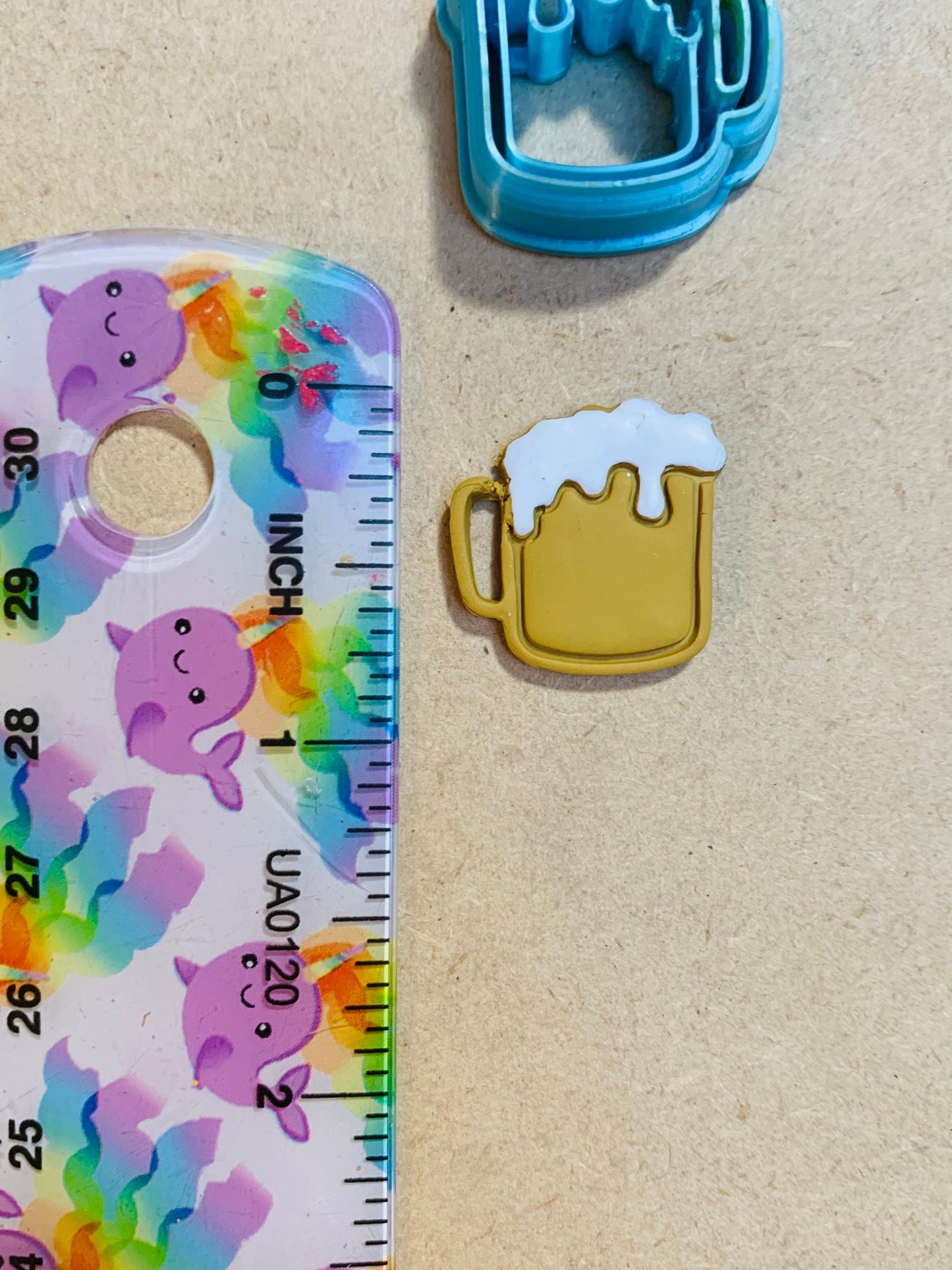Tiny Beer Mug - Embossed Sharp Earring Clay Cutter