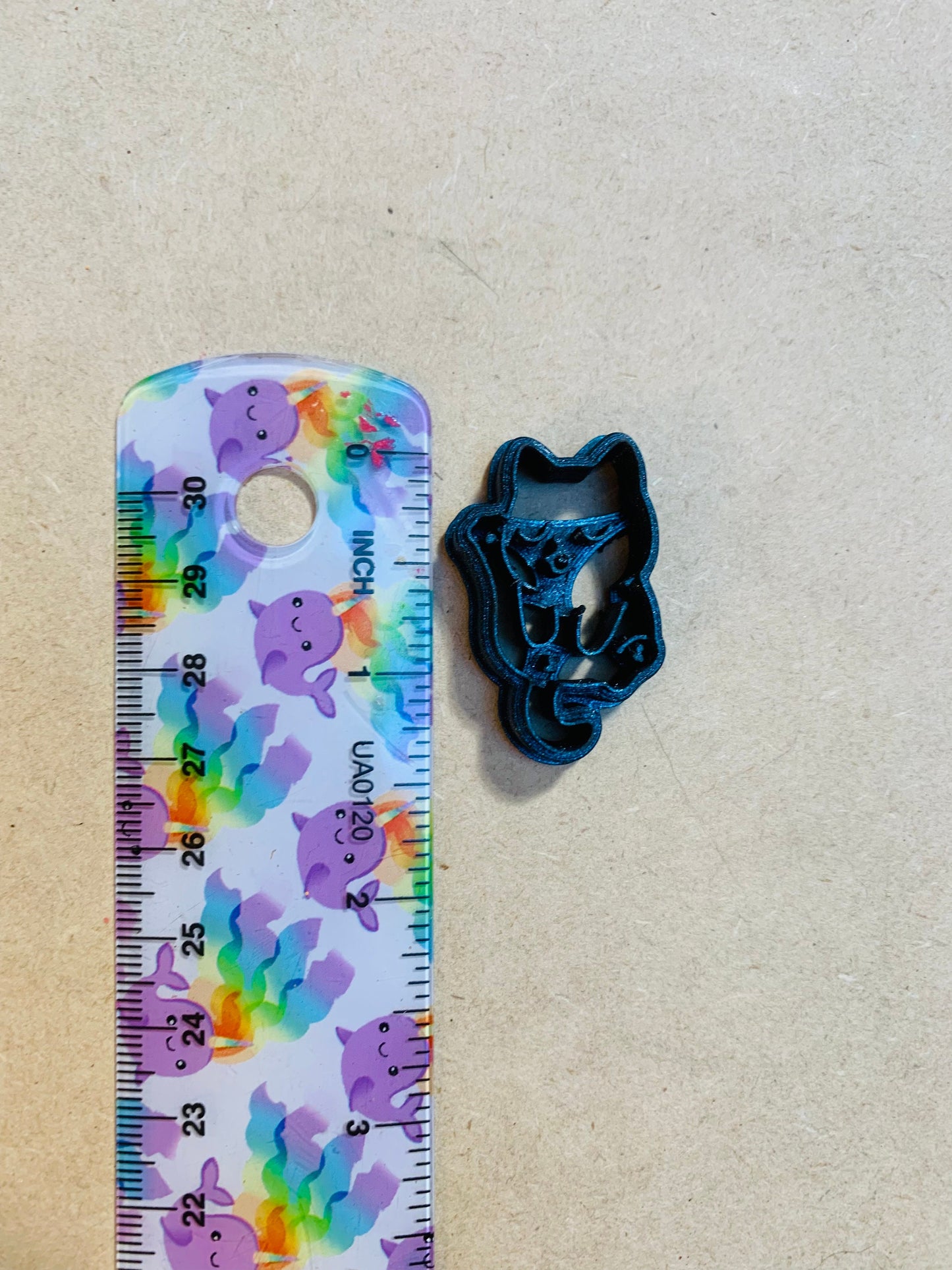Cat Licking Butthole - Sharp Polymer Clay Cutter with Detailed Lines