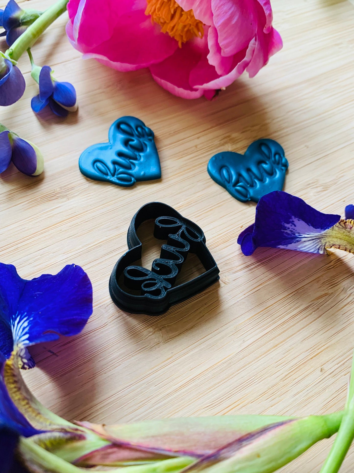 Fancy Fuck Hearts - Embossed Sharp Clay Cutter