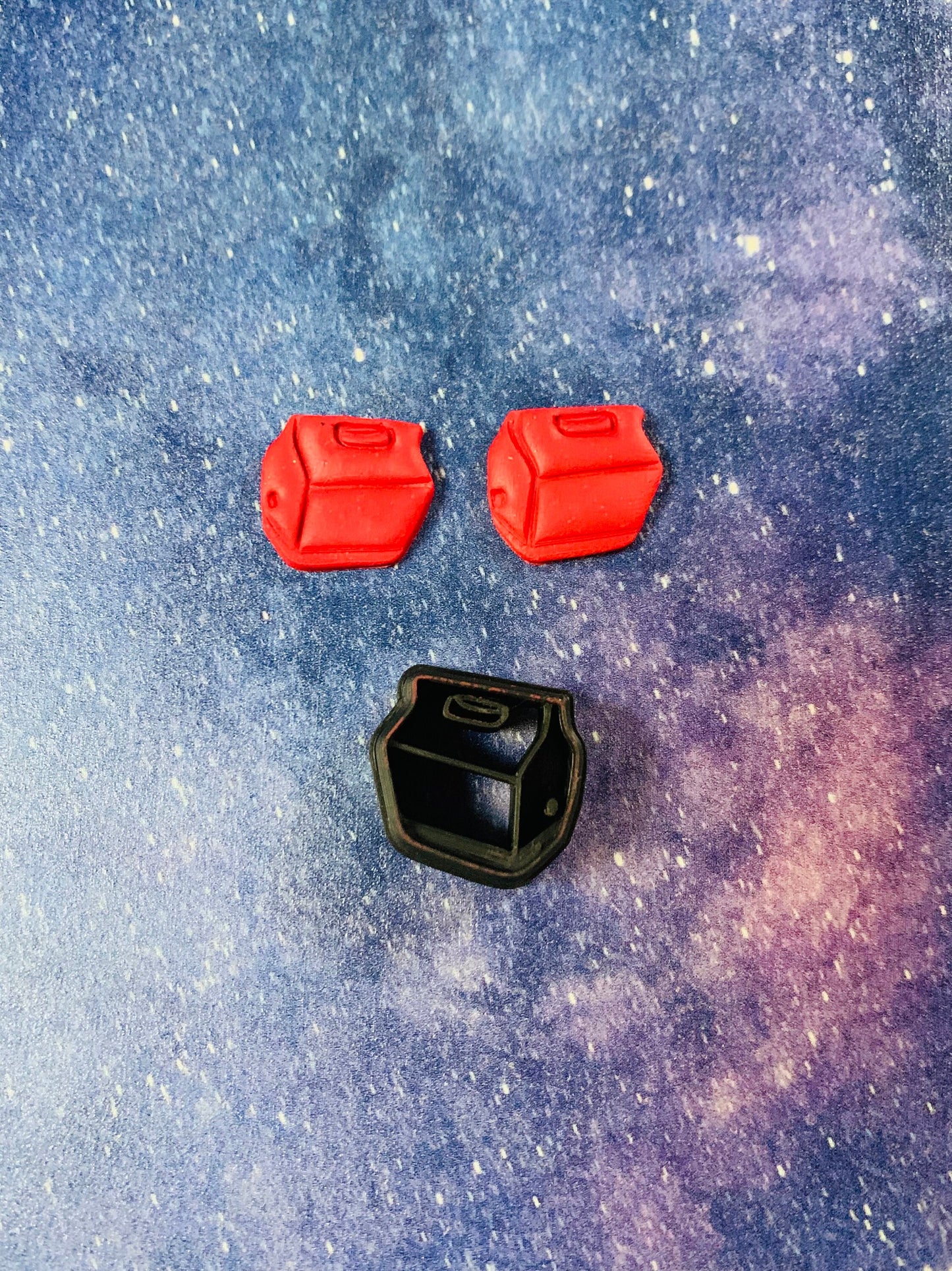 Lunch Box Carry Cooler - Embossed Sharp Earring Clay Cutter