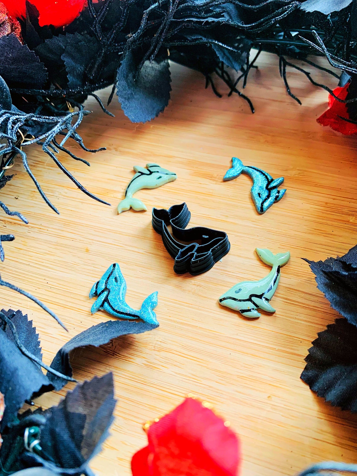 Cute Little Blue Whale - Sharp Embossed Earring Clay Cutter