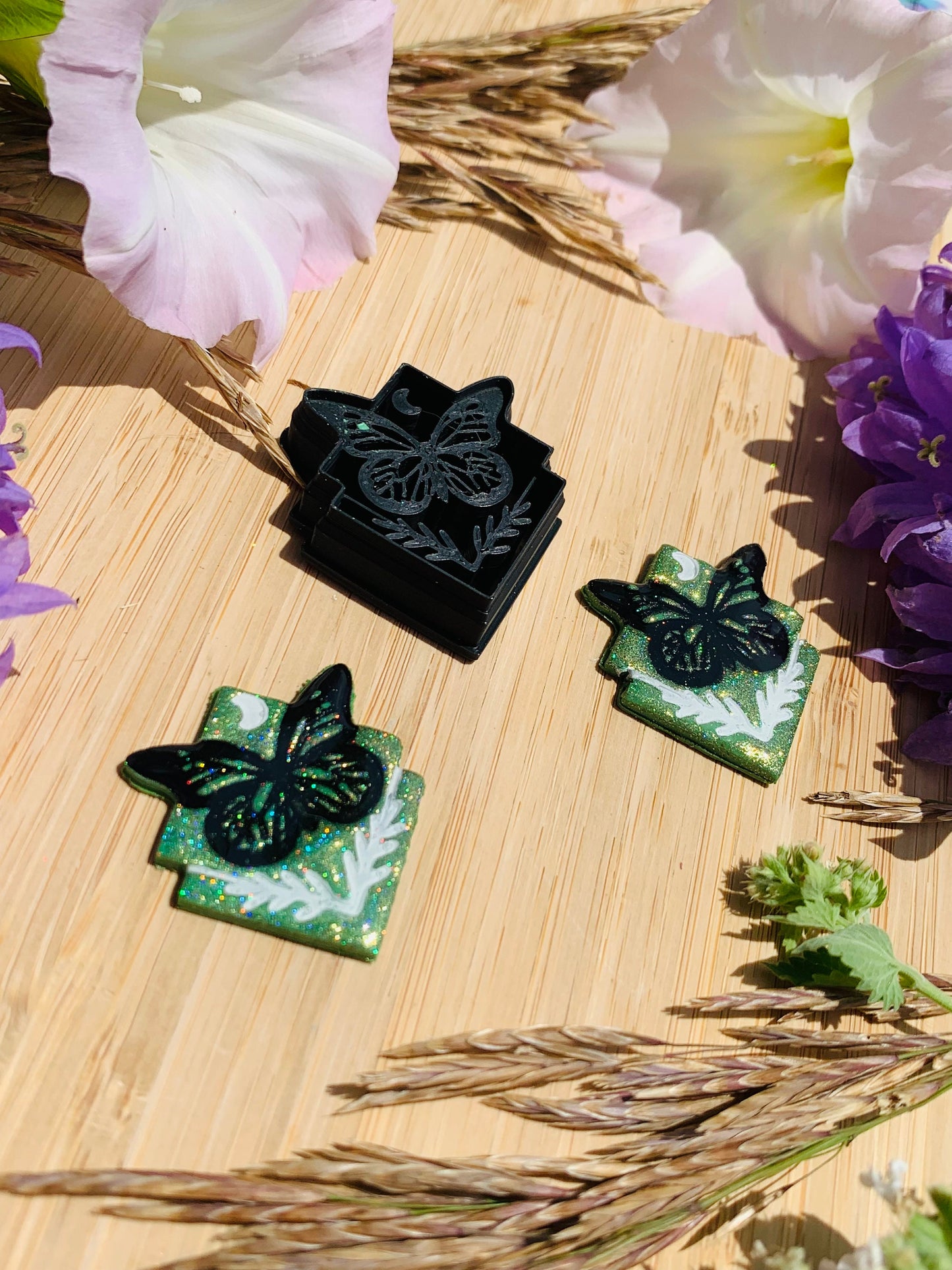 Boho Butterfly in Double Diamonds Sharp Clay Cutter