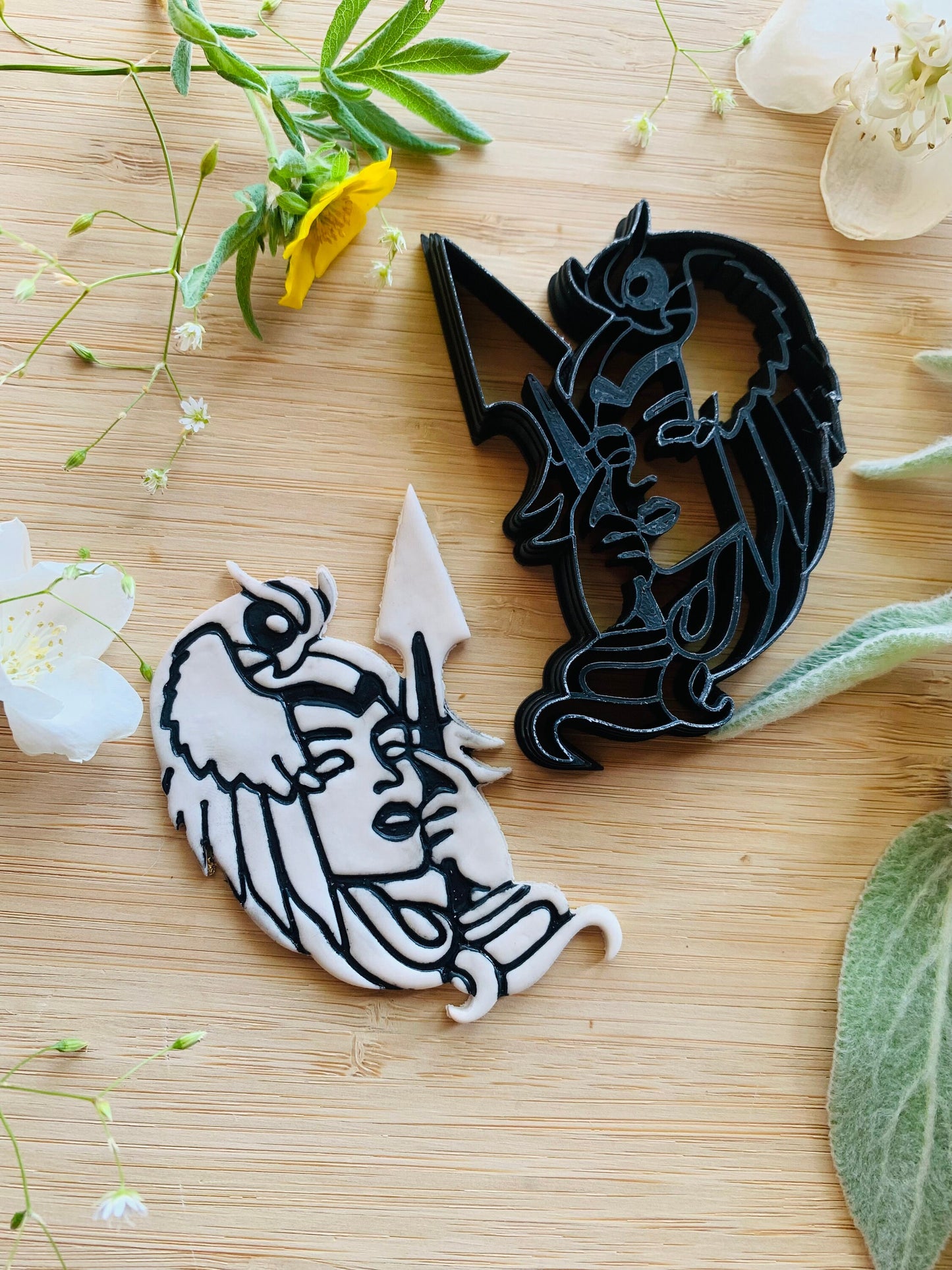 Athena Greek Goddess of Warfare and Wisdom - 3” Sharp Embossed Clay Cutter