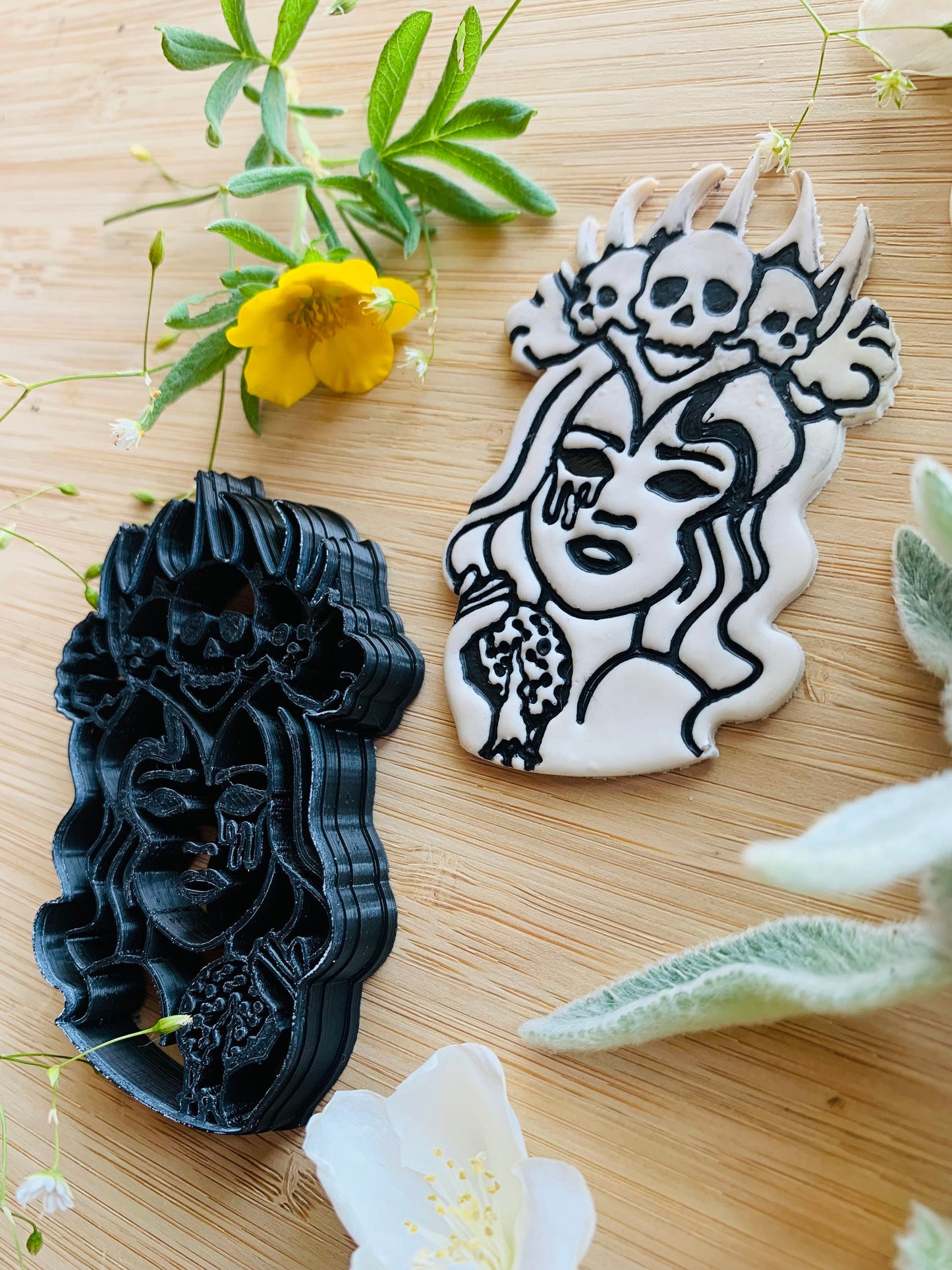 Persephone Greek Queen of the Underworld Goddess of Fertility and Harvest - 3” Sharp Embossed Clay Cutter