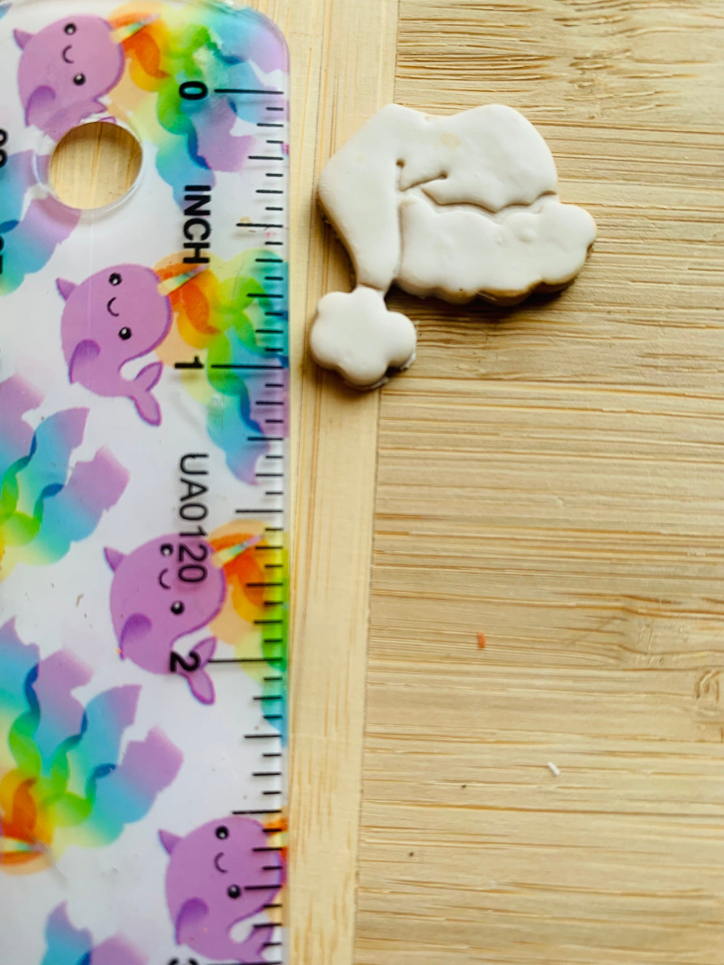 Santa Style Puffball Hat - Sharp Embossed Earring Clay Cutter