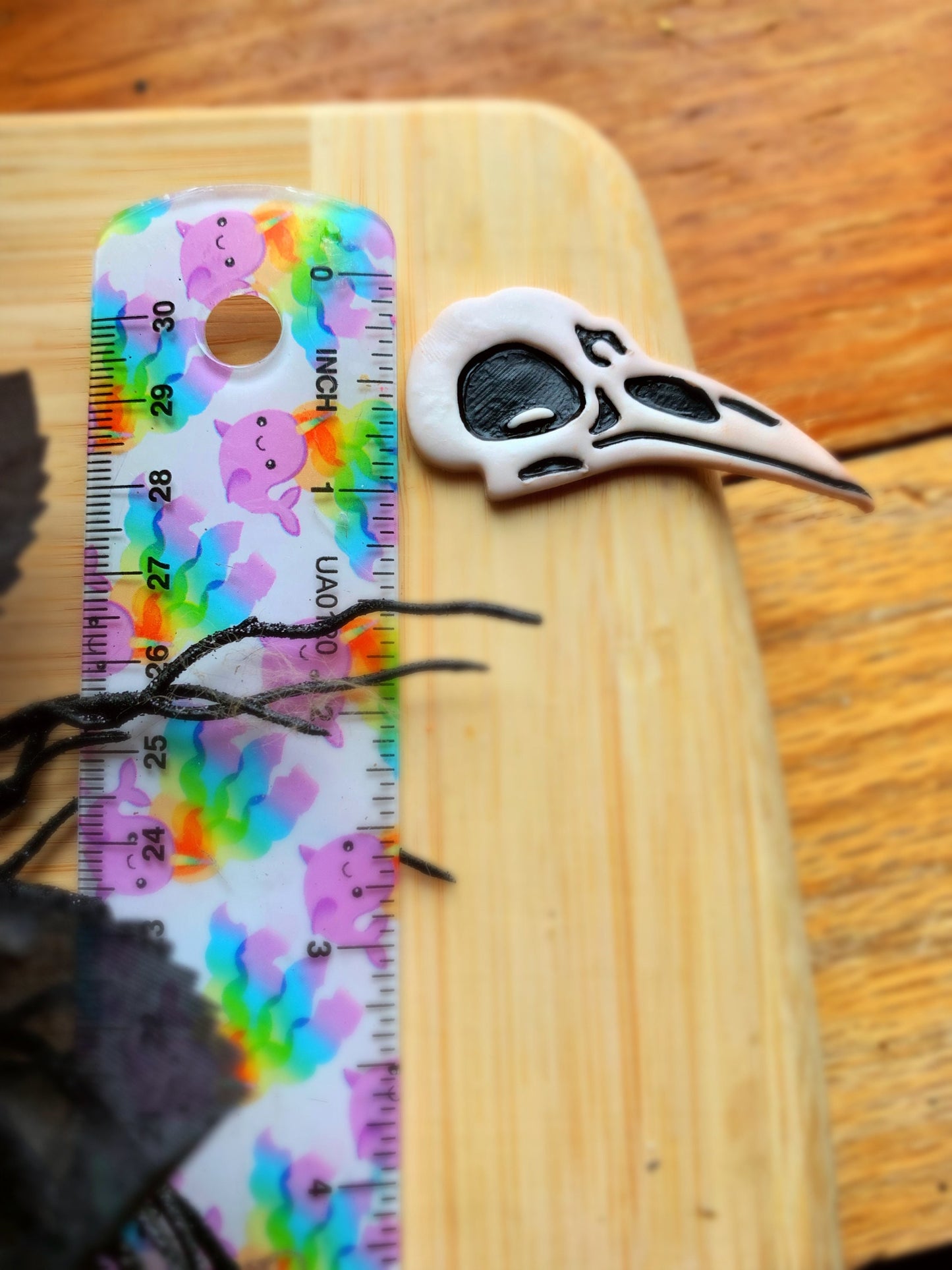 58mm Bird Skull Crow Head Earring Embossed Sharp Clay Cutter