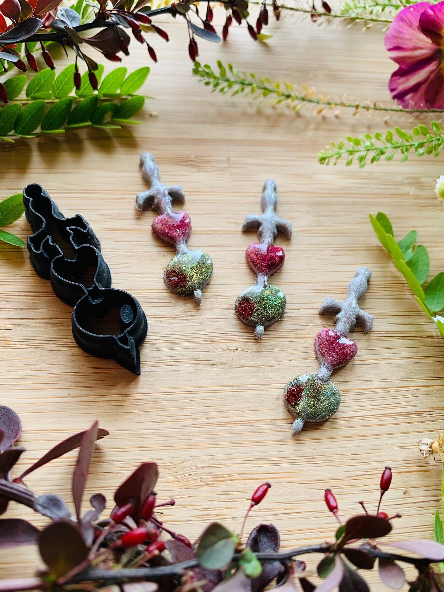 Olive Toothpick Sword Stabbing Heart Sharp Clay Cutter