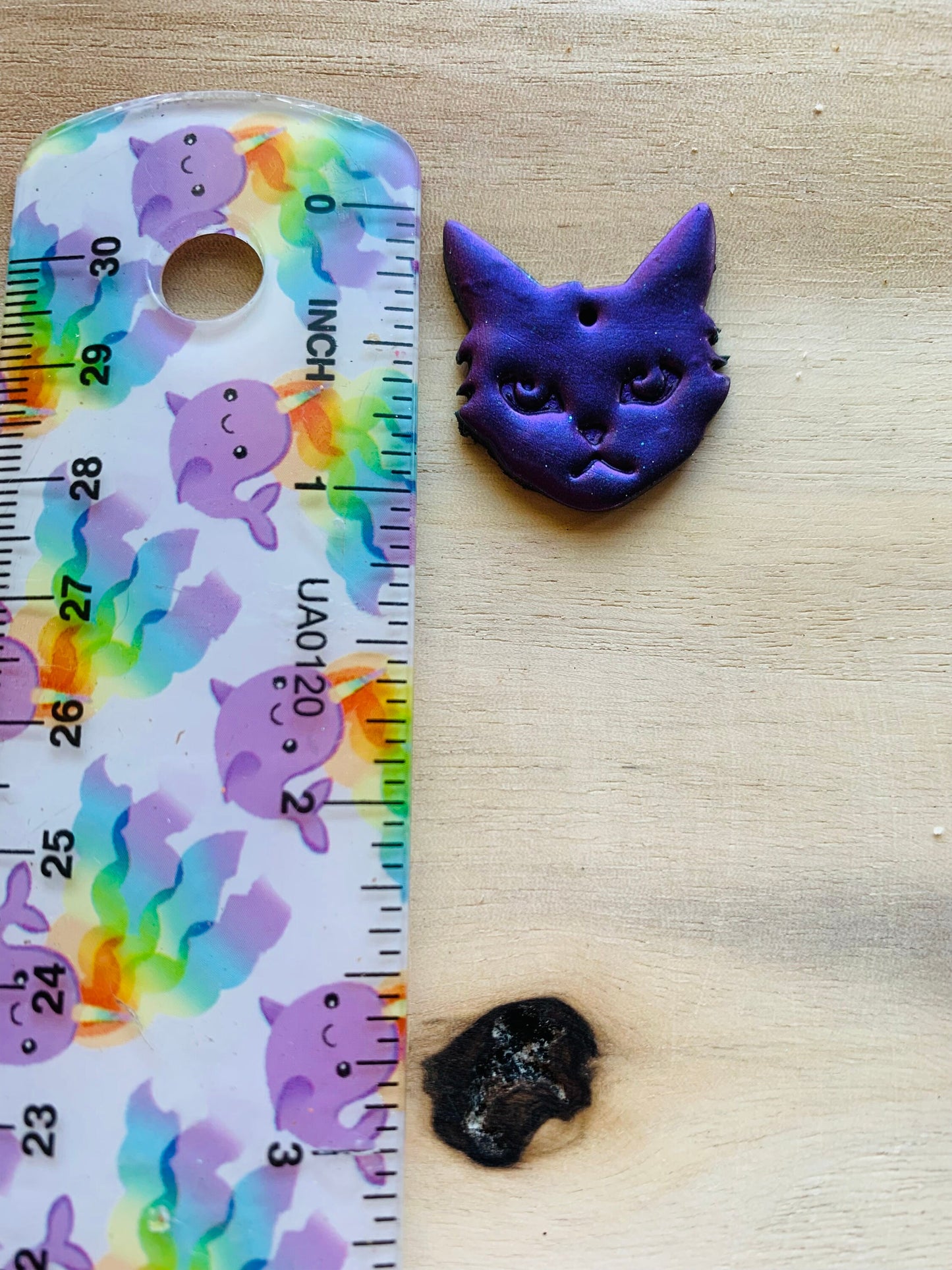 Grumpy Cat Head with Fluff Stud Pair - Embossed Sharp Clay Cutters