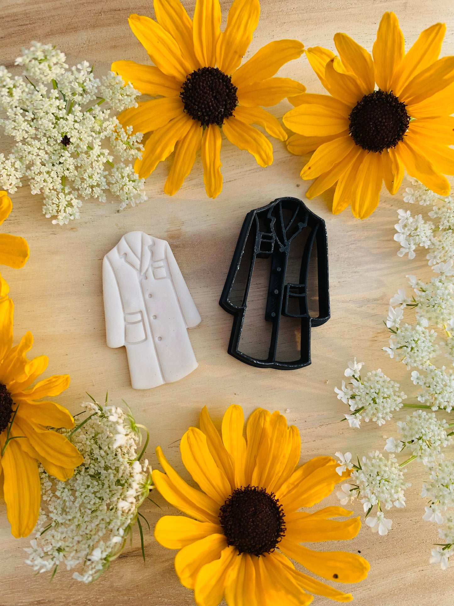 Science Teacher Lab Coat - Embossed Sharp Clay Cutter