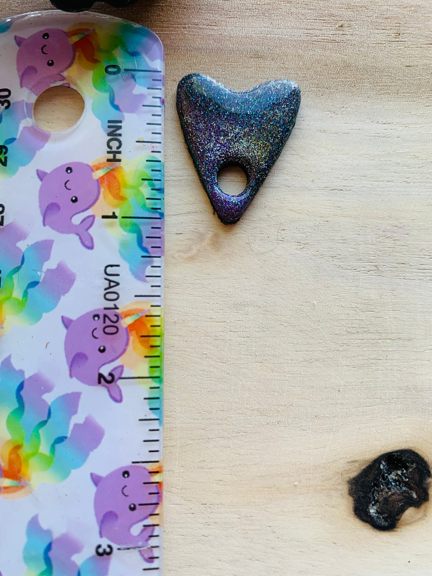 Simple Planchette with Cutout Scrying Hole Sharp Clay Cutter