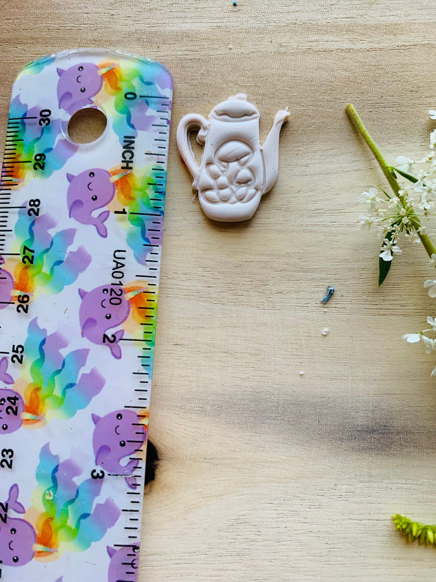 Mini Vintage Merry Mushroom Inspired Tall Teapot - Embossed Sharp Cutters for Clay