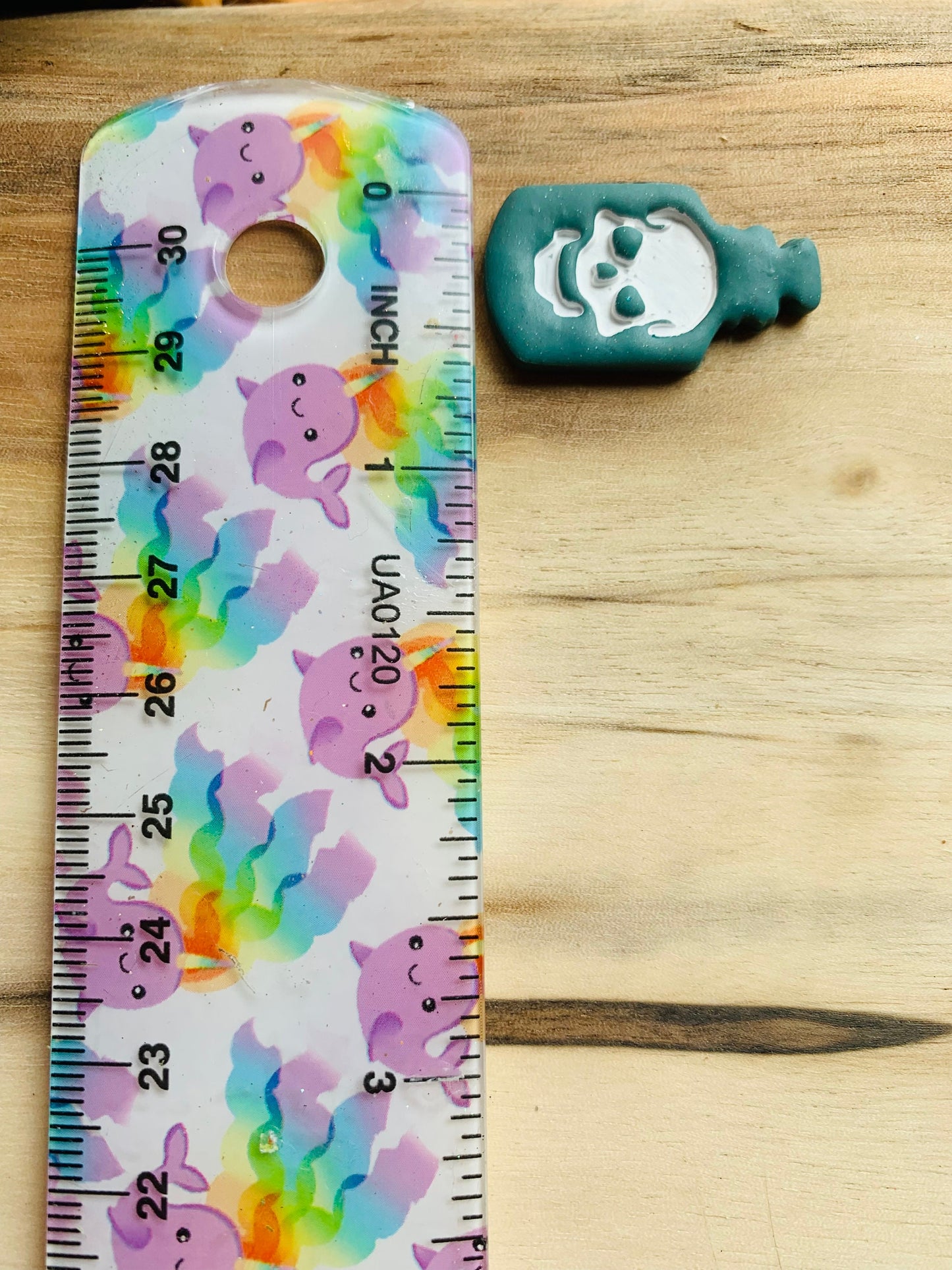 Skull in a Potion Bottle Embossed Sharp Clay Cutter