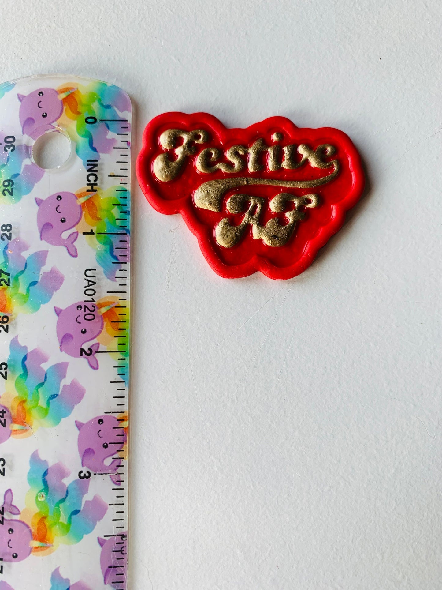Festive AF Stylized Text Embossed Sharp Clay Cutter