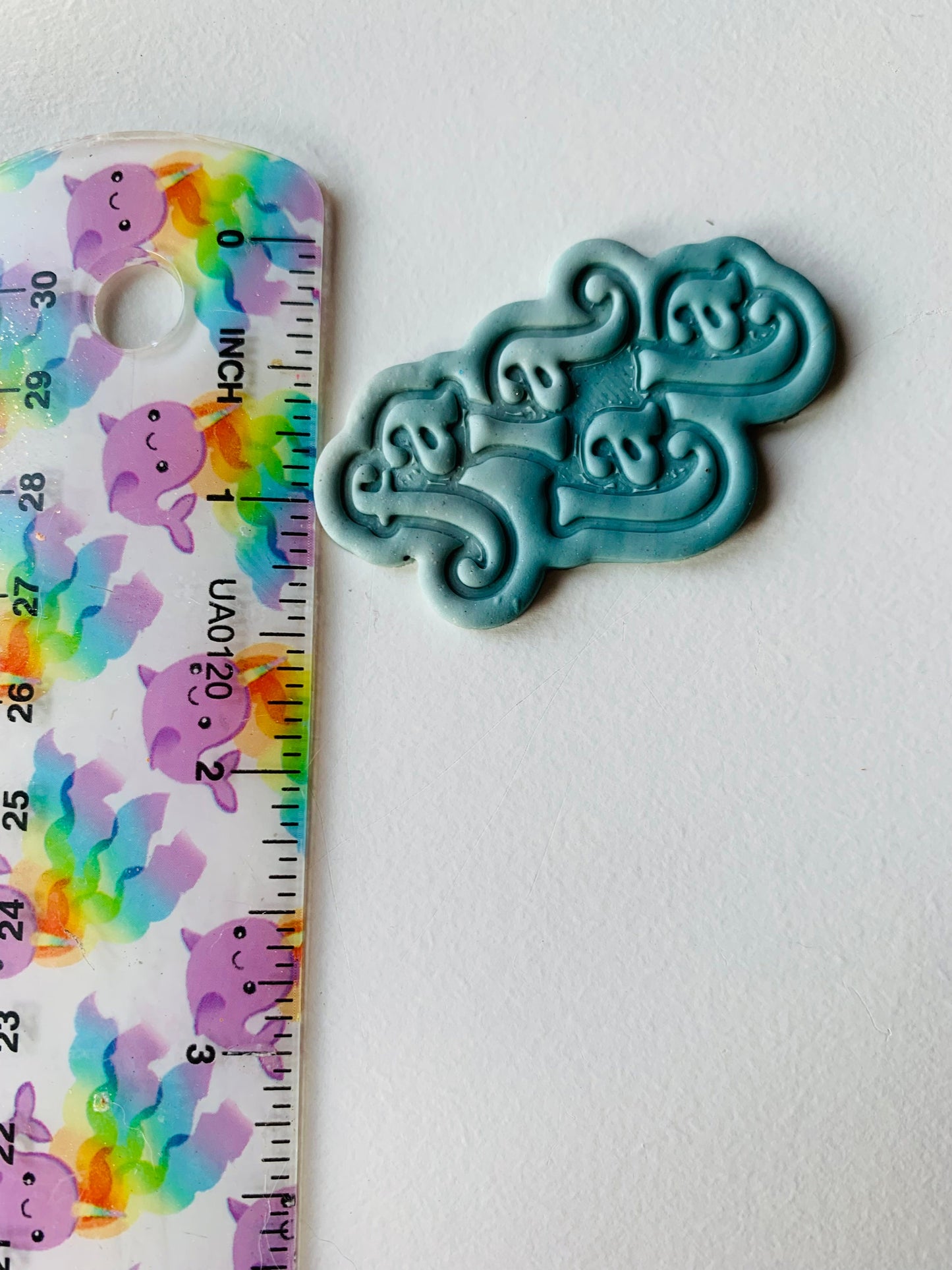 Fa La La La Stylized Text Embossed Sharp Clay Cutter