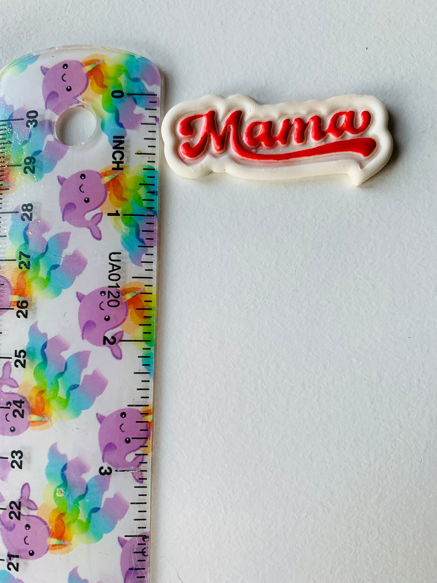 Mama Stylized Text Embossed Sharp Clay Cutter