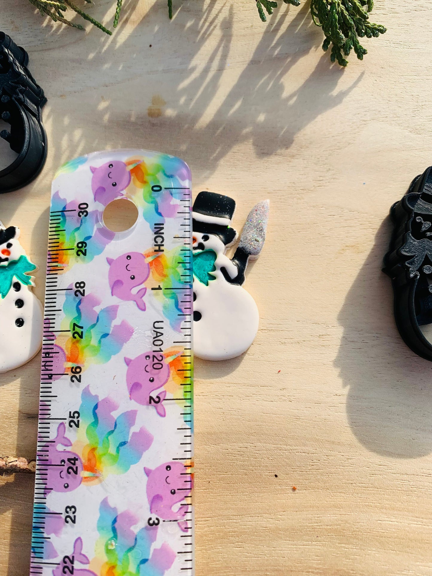 Stabby Snowman with Knife Embossed Sharp Clay Cutter