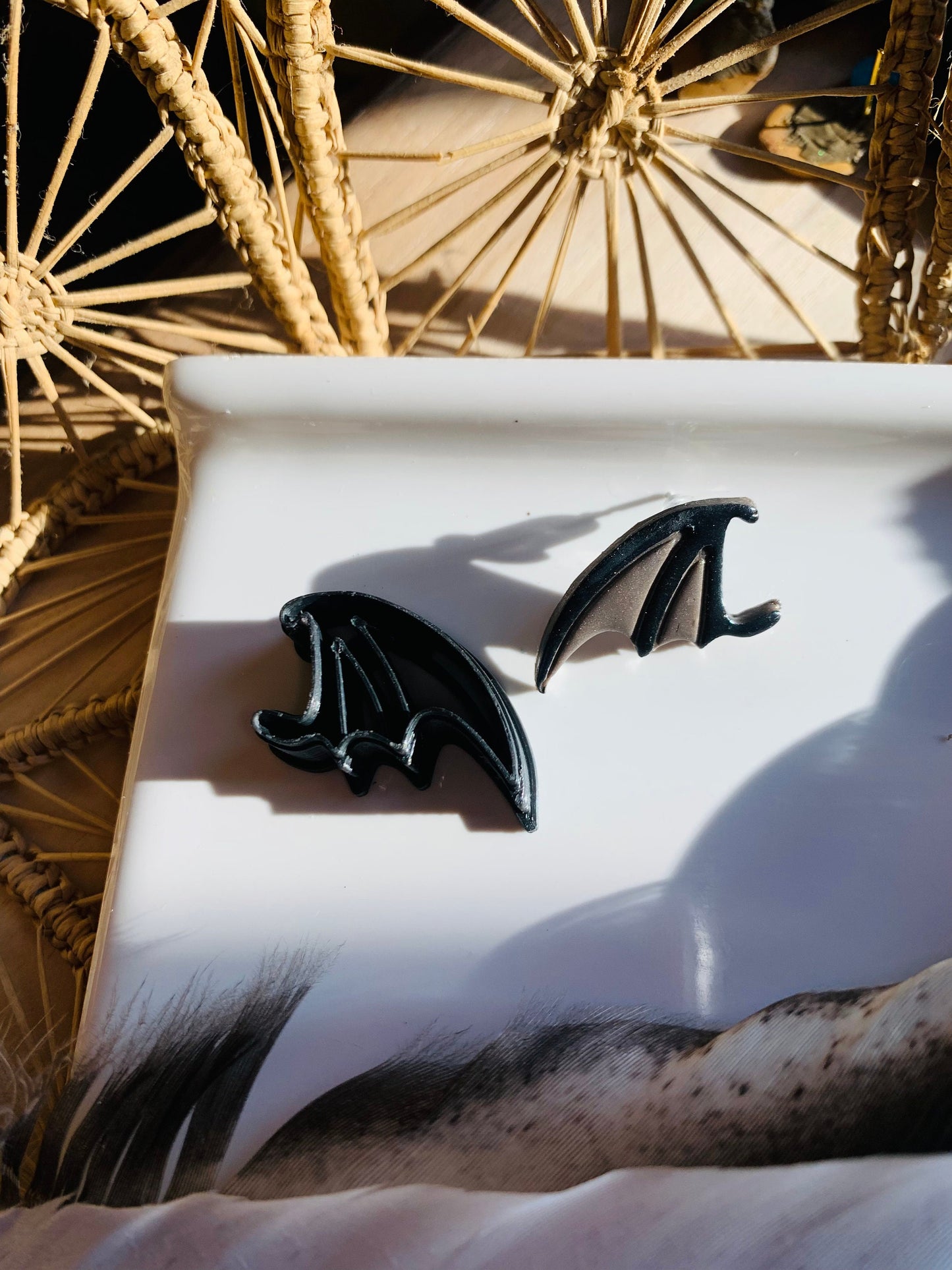 Leather Demon Bat Dragon Devil Wing - Embossed Detailed Sharp Clay Cutters