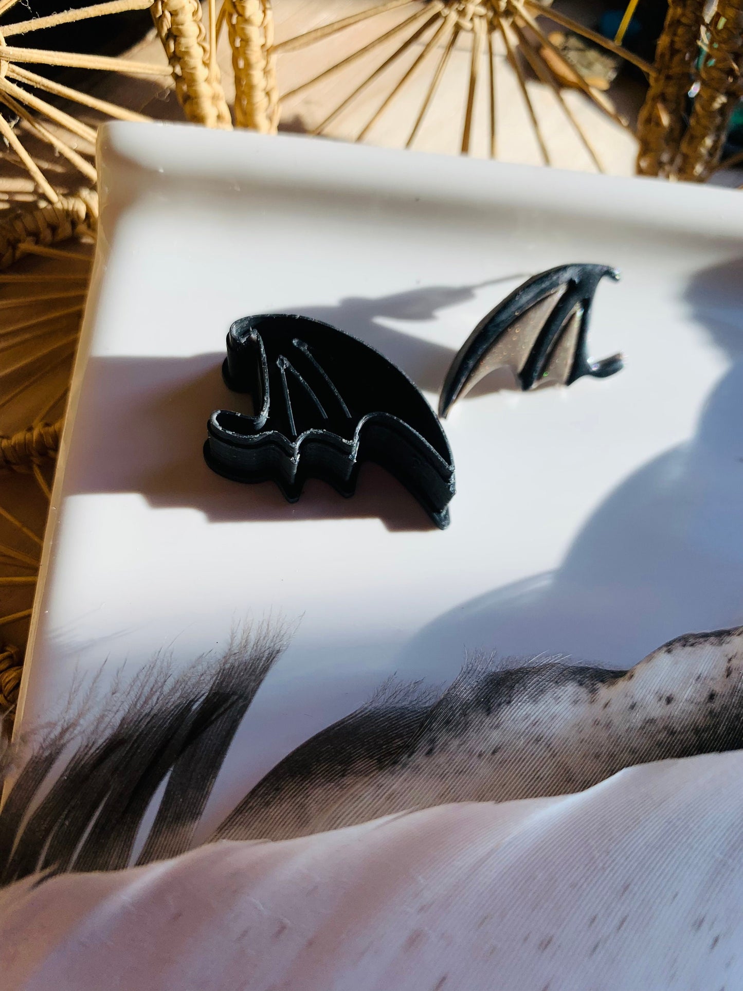 Leather Demon Bat Dragon Devil Wing - Embossed Detailed Sharp Clay Cutters
