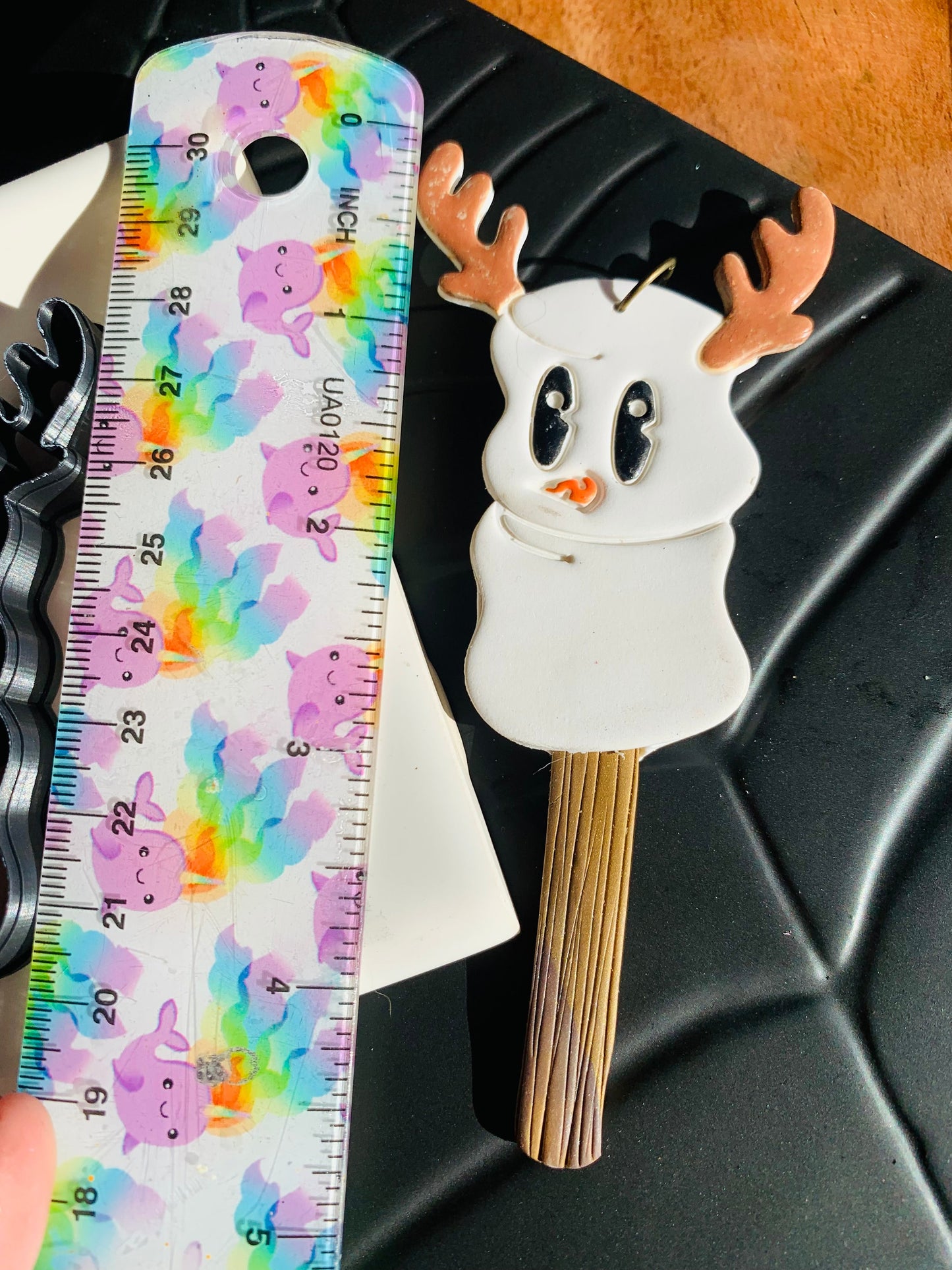 Large Marshmallow Snowman with Antlers Sharp Clay Cutter