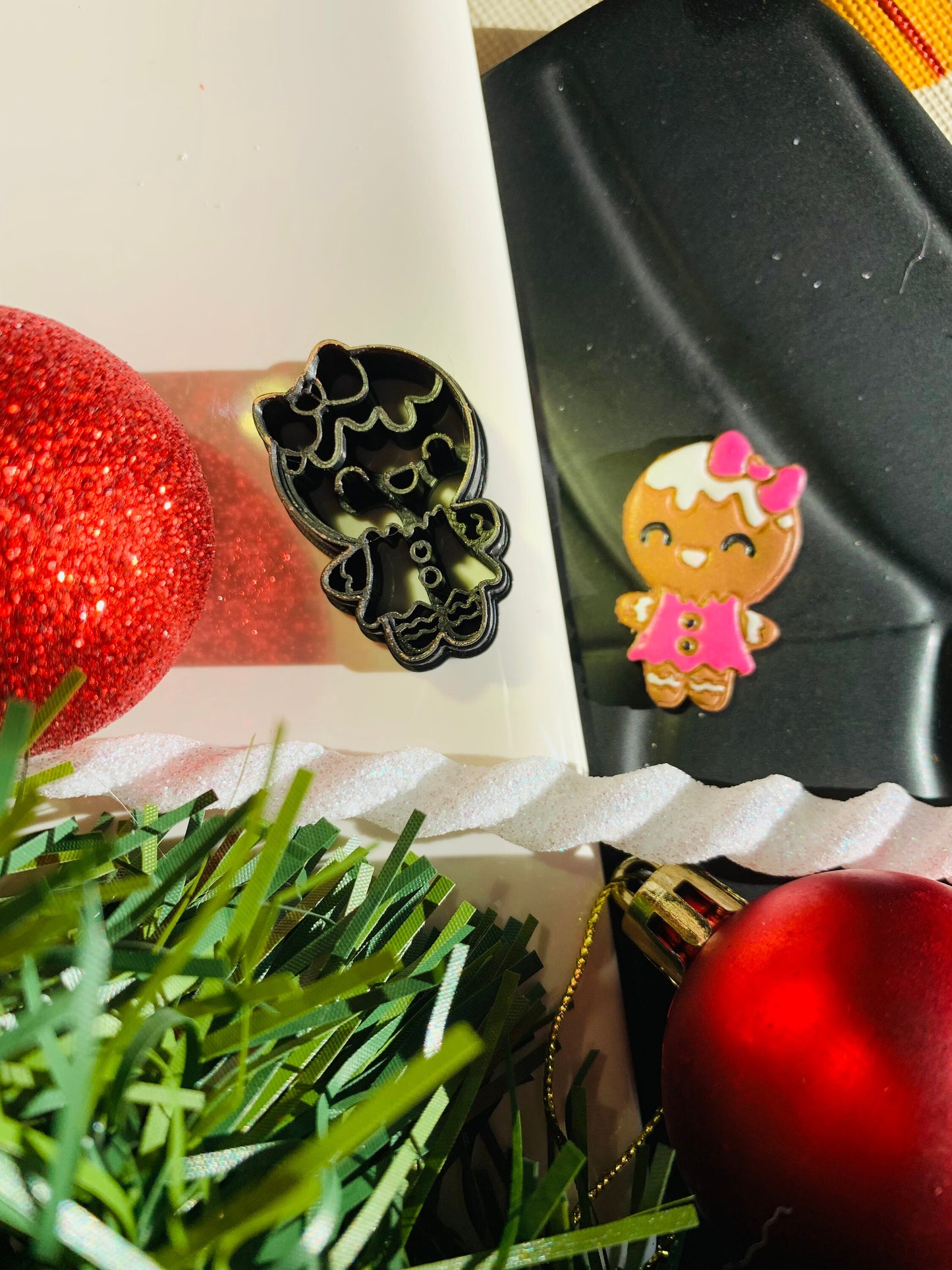 Dress and Bow Gingerbread Man Sharp Detailed Clay Cutter