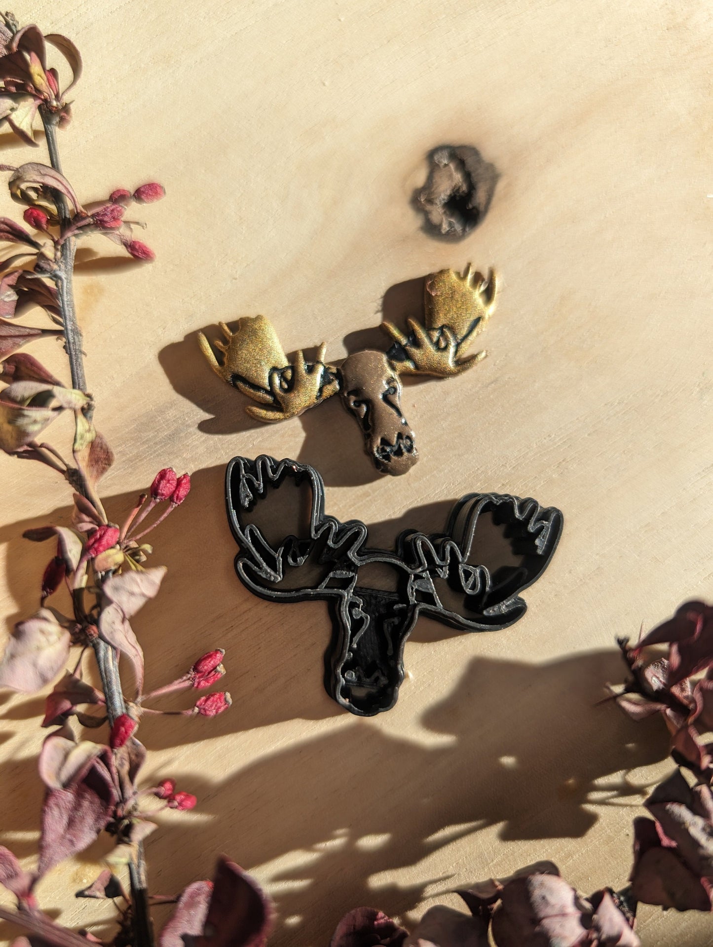 Moose Head Embossed Sharp Clay Cutter