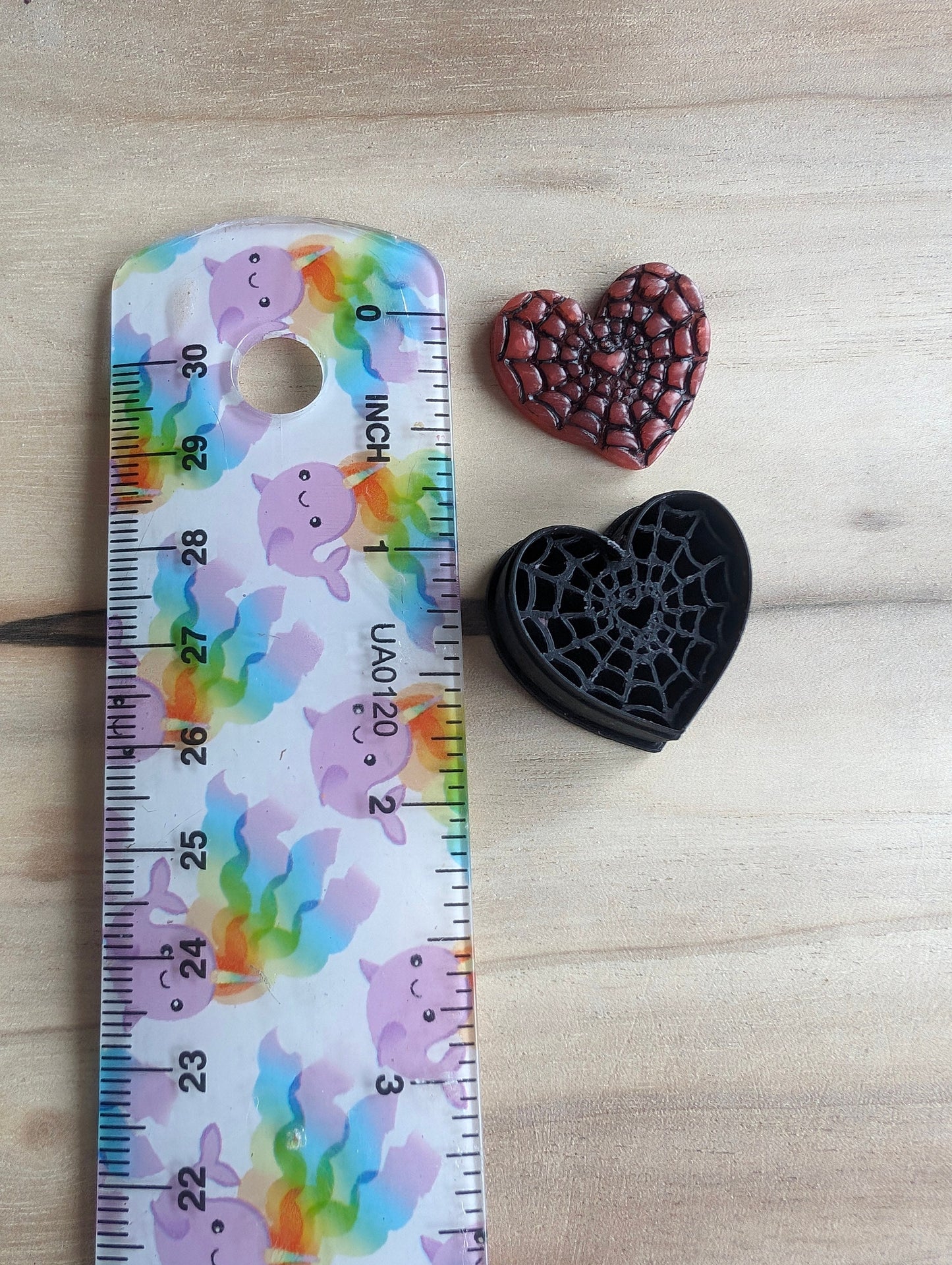 Smaller Spiderweb Heart Sharp Clay Cutter