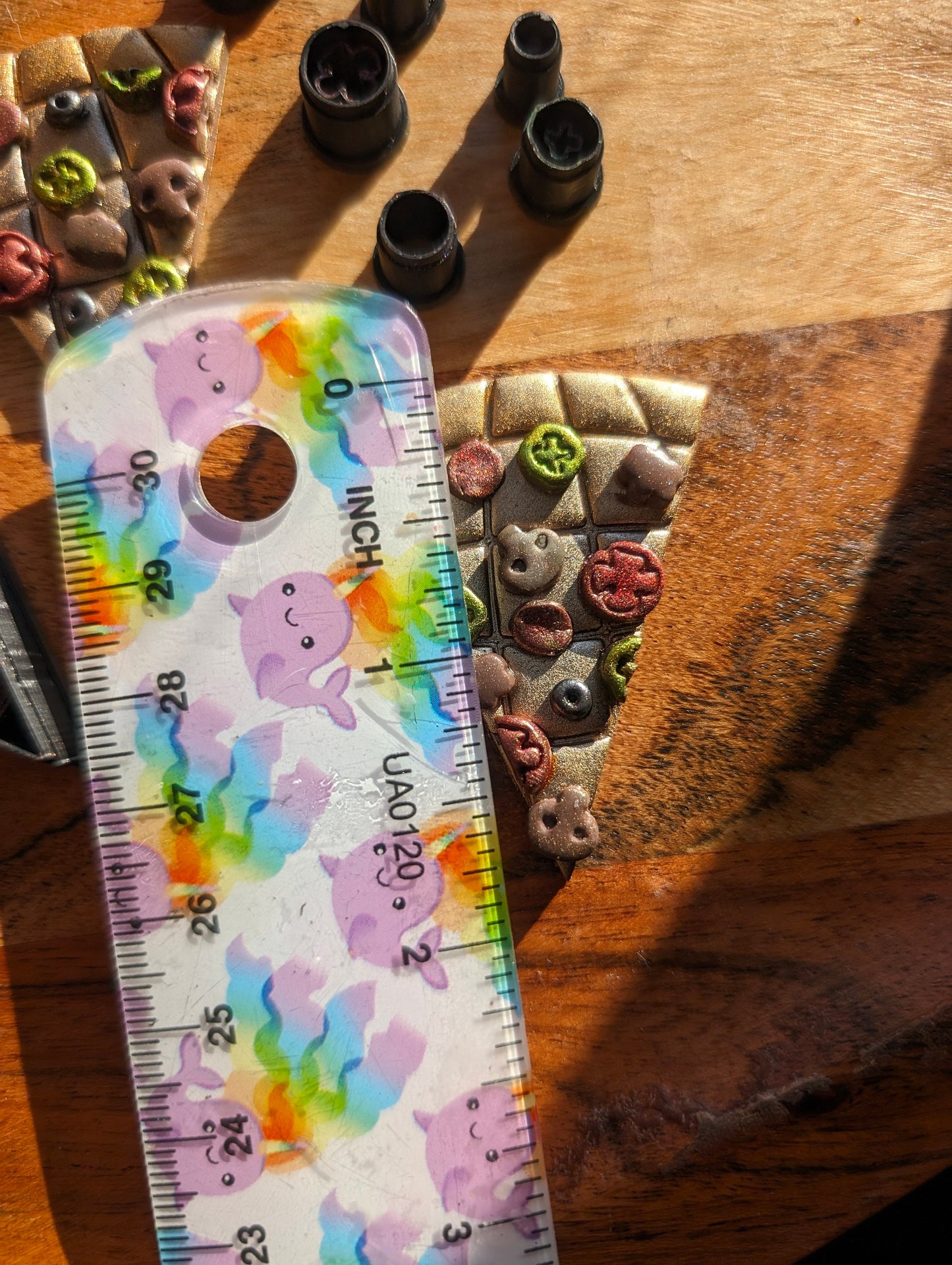 Disco Slice of Pizza with 5 Micro Cutter Toppings Sharp Clay Cutter