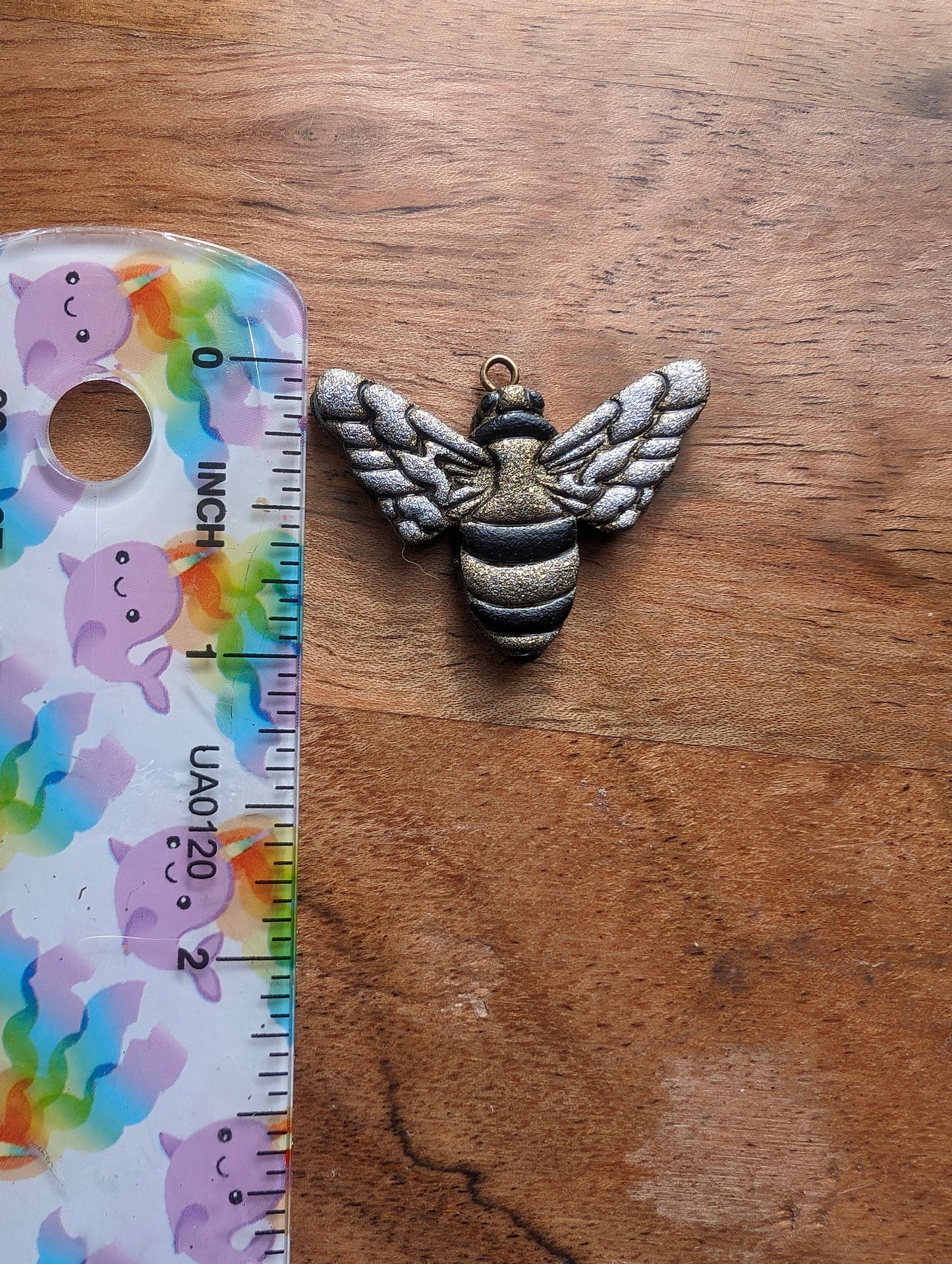Mini Striped Bee with Spread Wings Earring Clay Cutter
