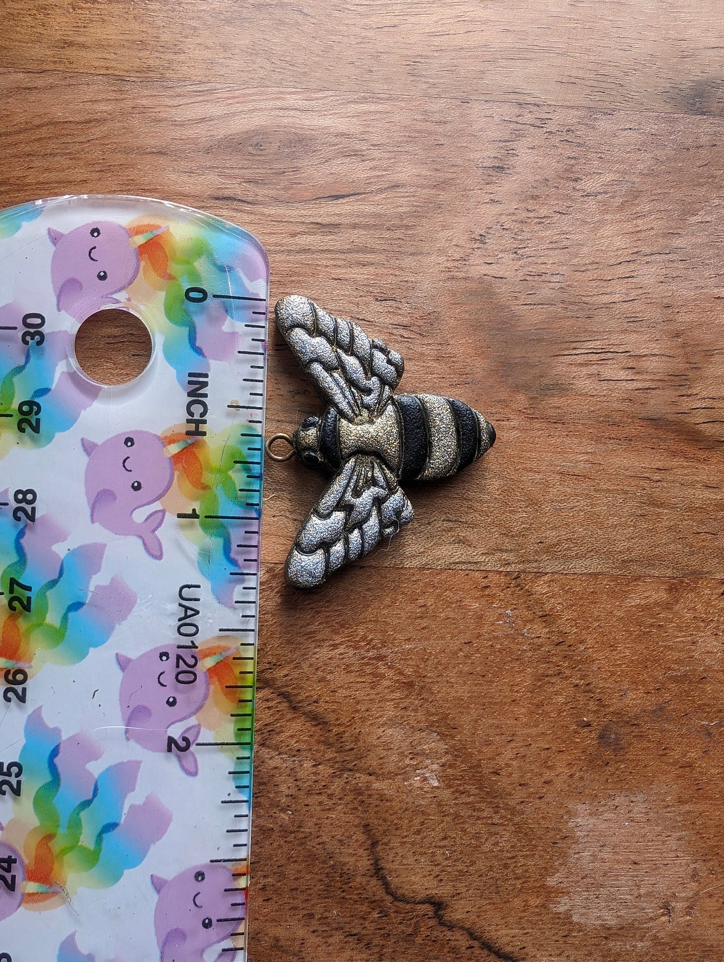 Mini Striped Bee with Spread Wings Earring Clay Cutter