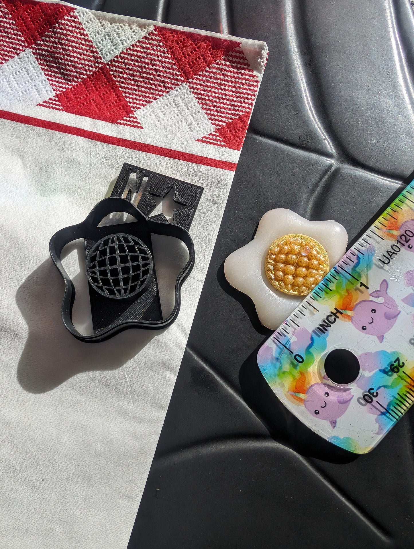 Disco Ball Sunny Side Up Fried Egg Sharp Clay Cutter