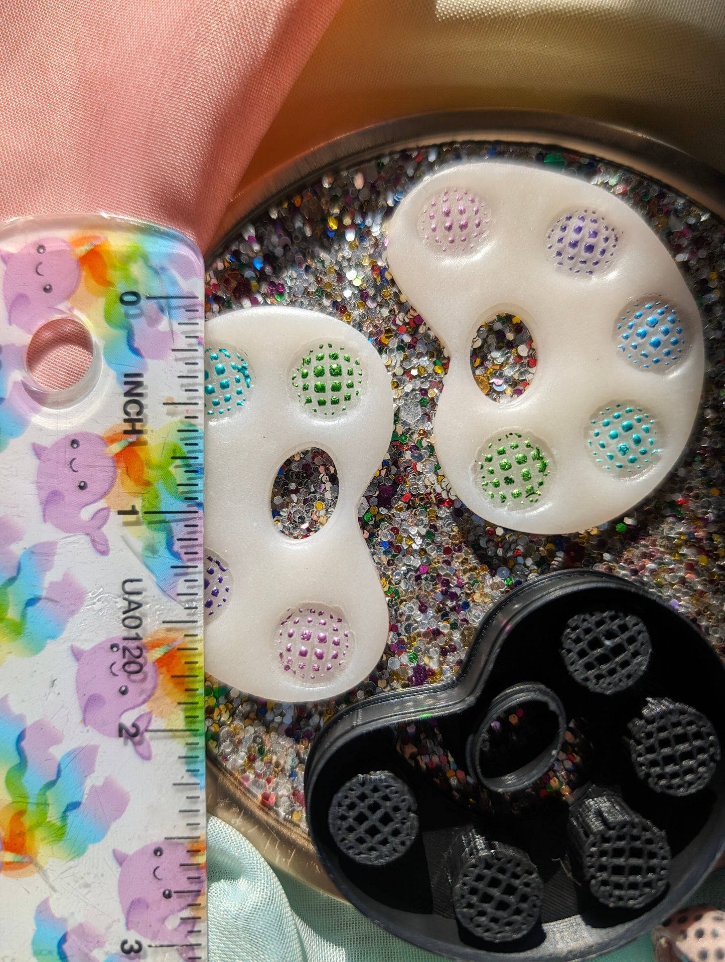 Disco Paint Palette Earring Sharp Clay Cutter