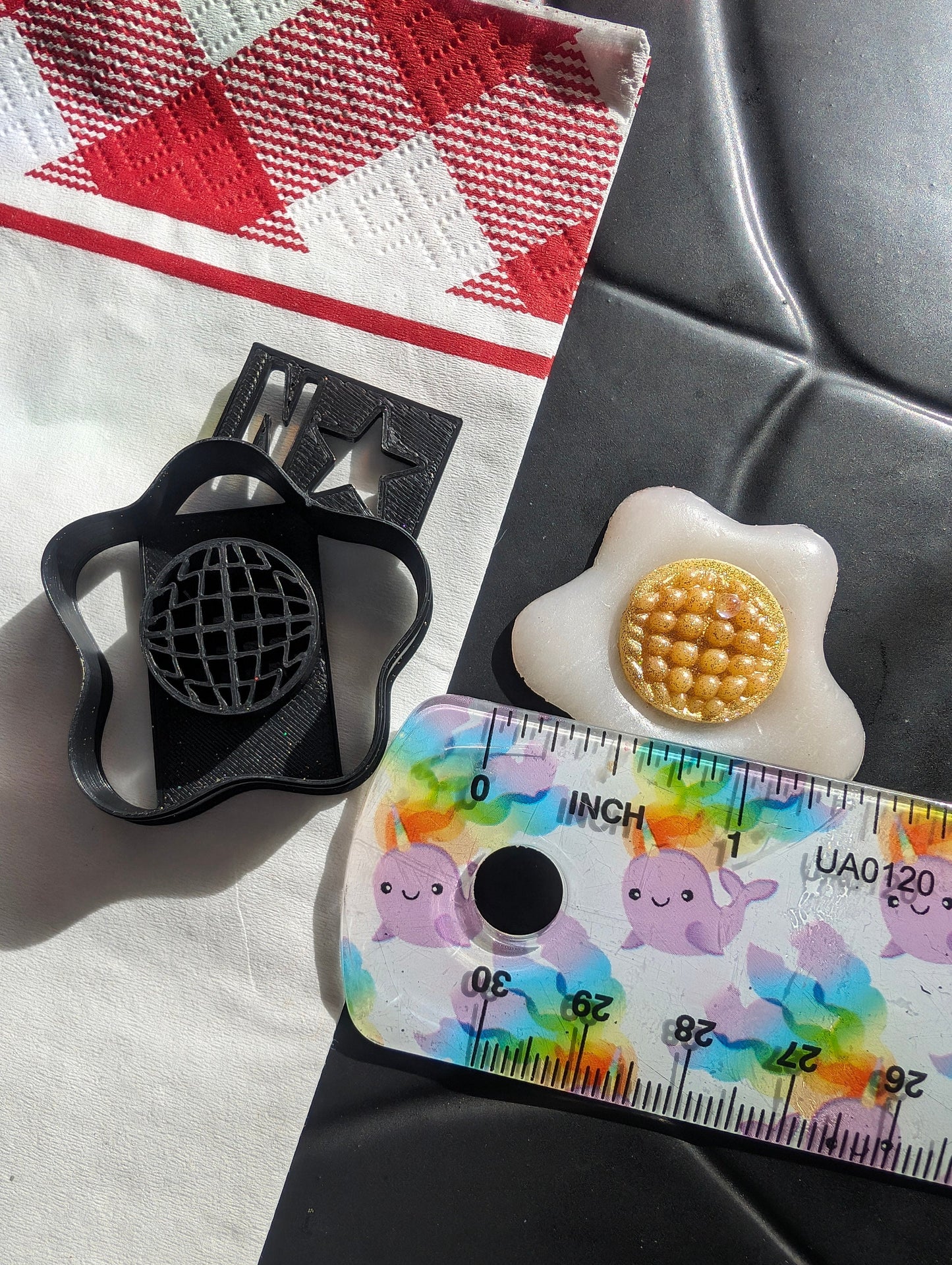 Disco Ball Sunny Side Up Fried Egg Sharp Clay Cutter
