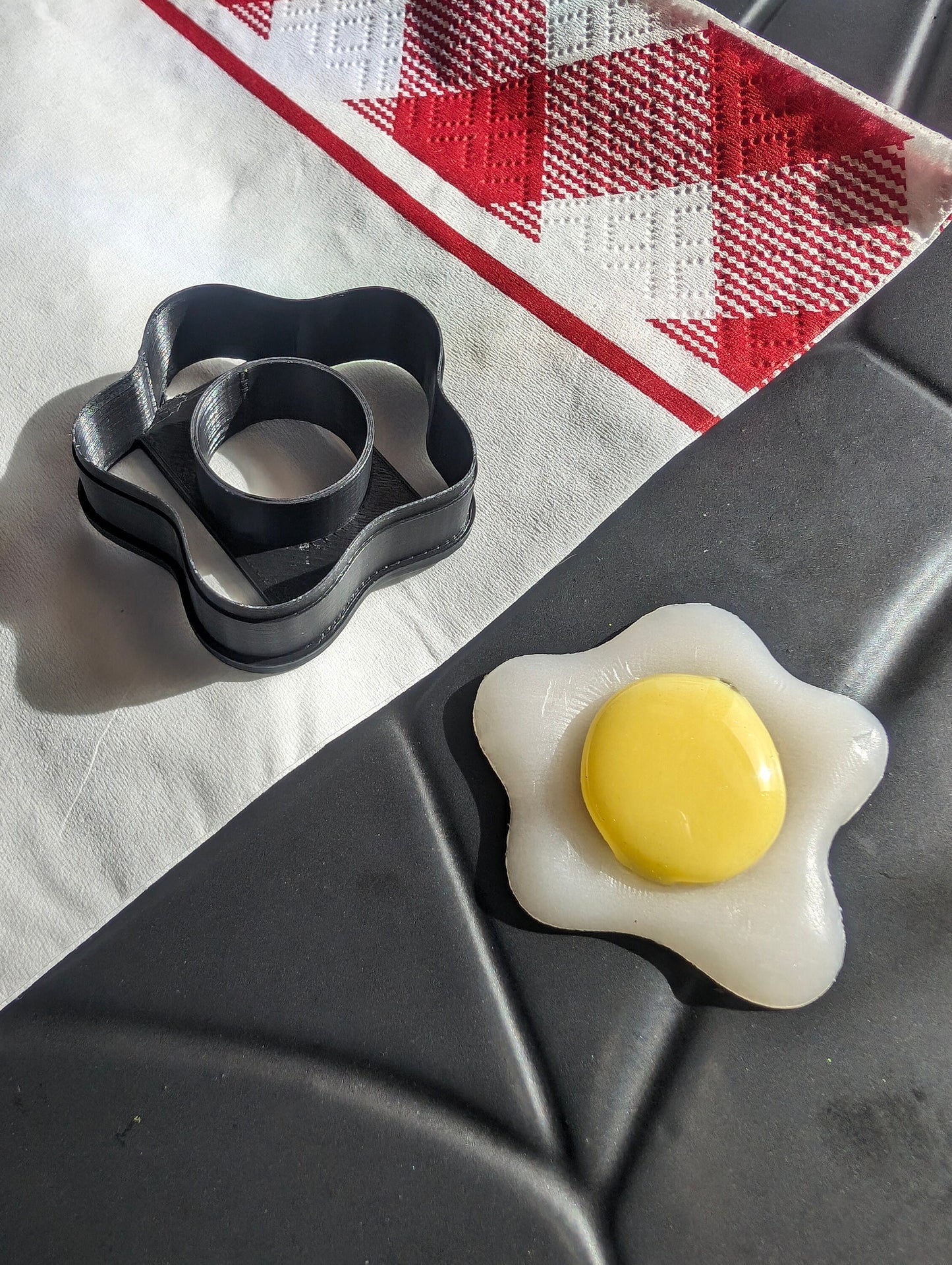 Sunny Side Up Fried Egg Sharp Clay Cutter