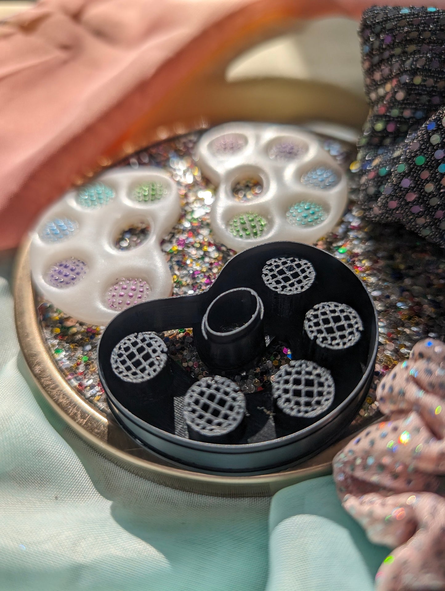 Disco Paint Palette Earring Sharp Clay Cutter