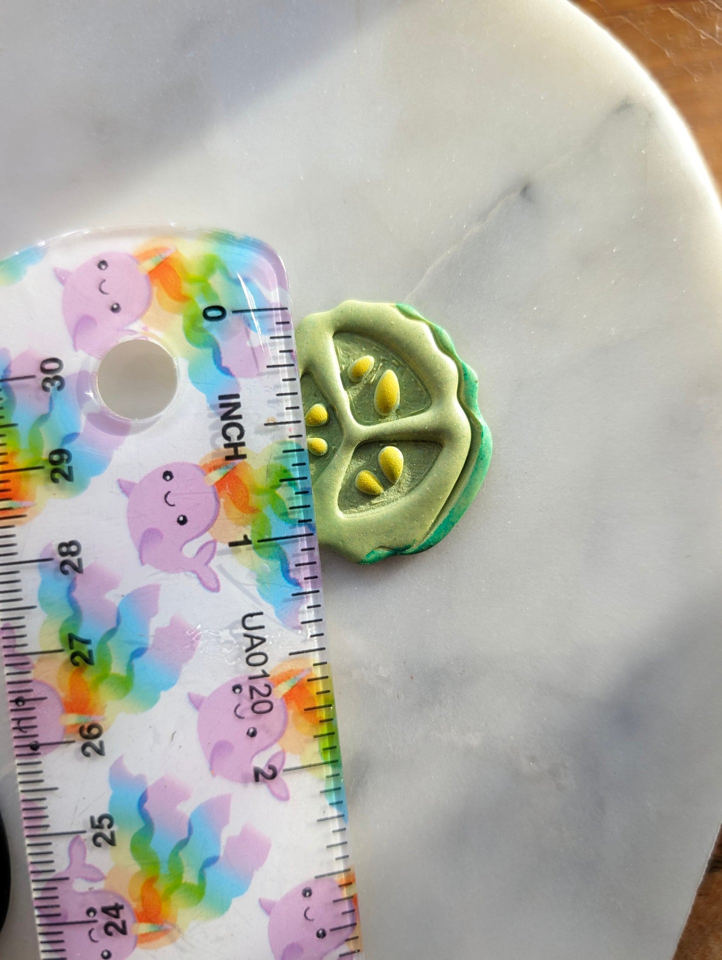 Pickle Slice Embossed Sharp Clay Cutter